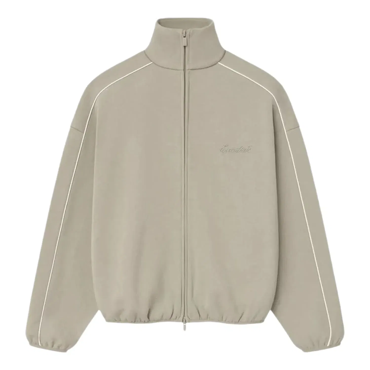 Fear of God Essentials Modern Fleece Piping Track Jacket Beige