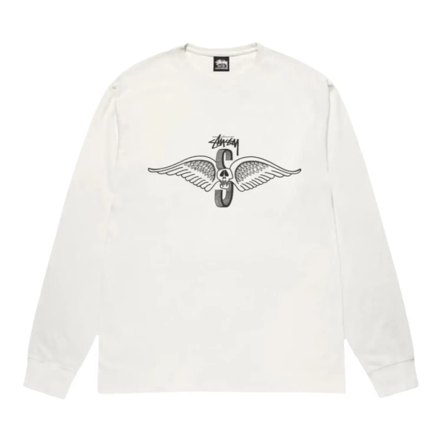 Stussy Skull Wings L/S Pigment Dyed Tee Natural