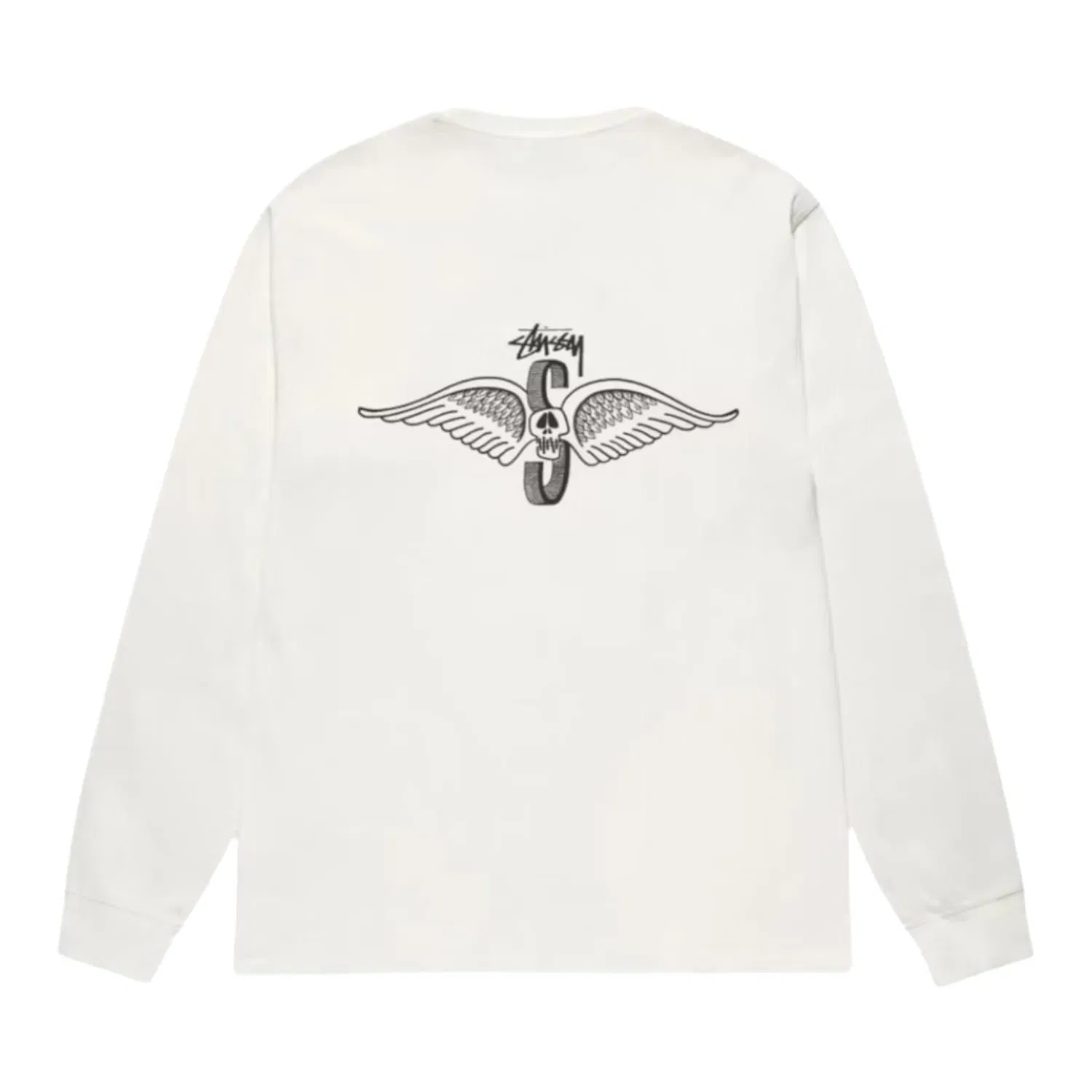 Stussy Skull Wings L/S Pigment Dyed Tee Natural