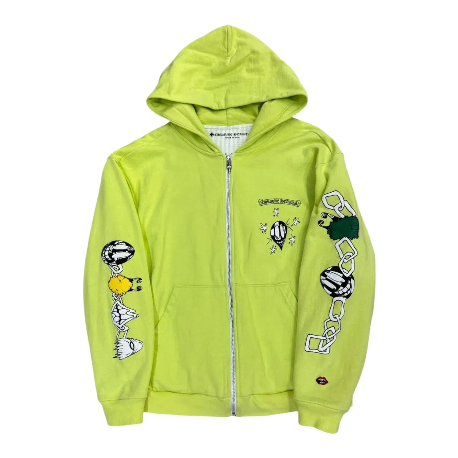 Chrome Hearts Matty Boy Link Thermal Zip Up Hoodie