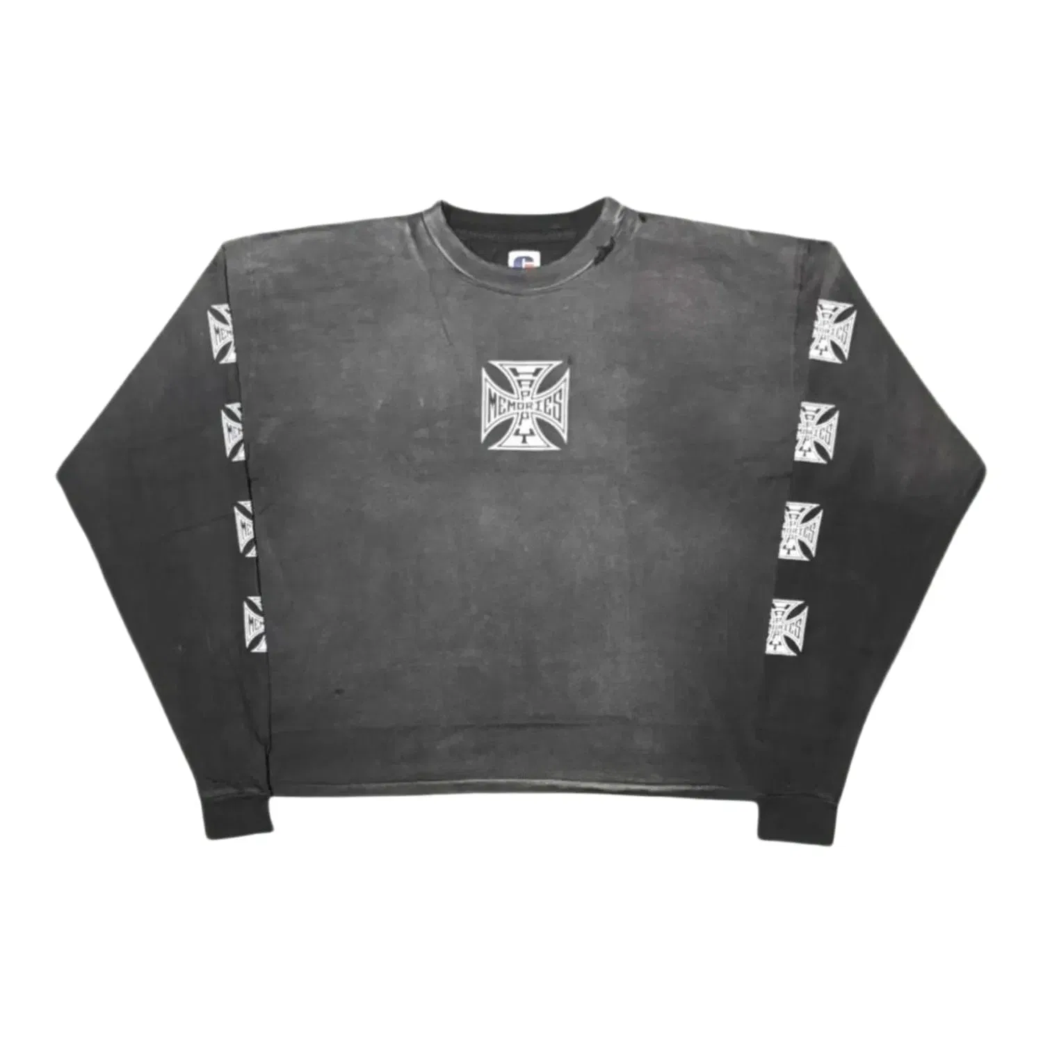 Happy Memories Don't Die HMDD Biker Longsleeve T-Shirt Washed Black