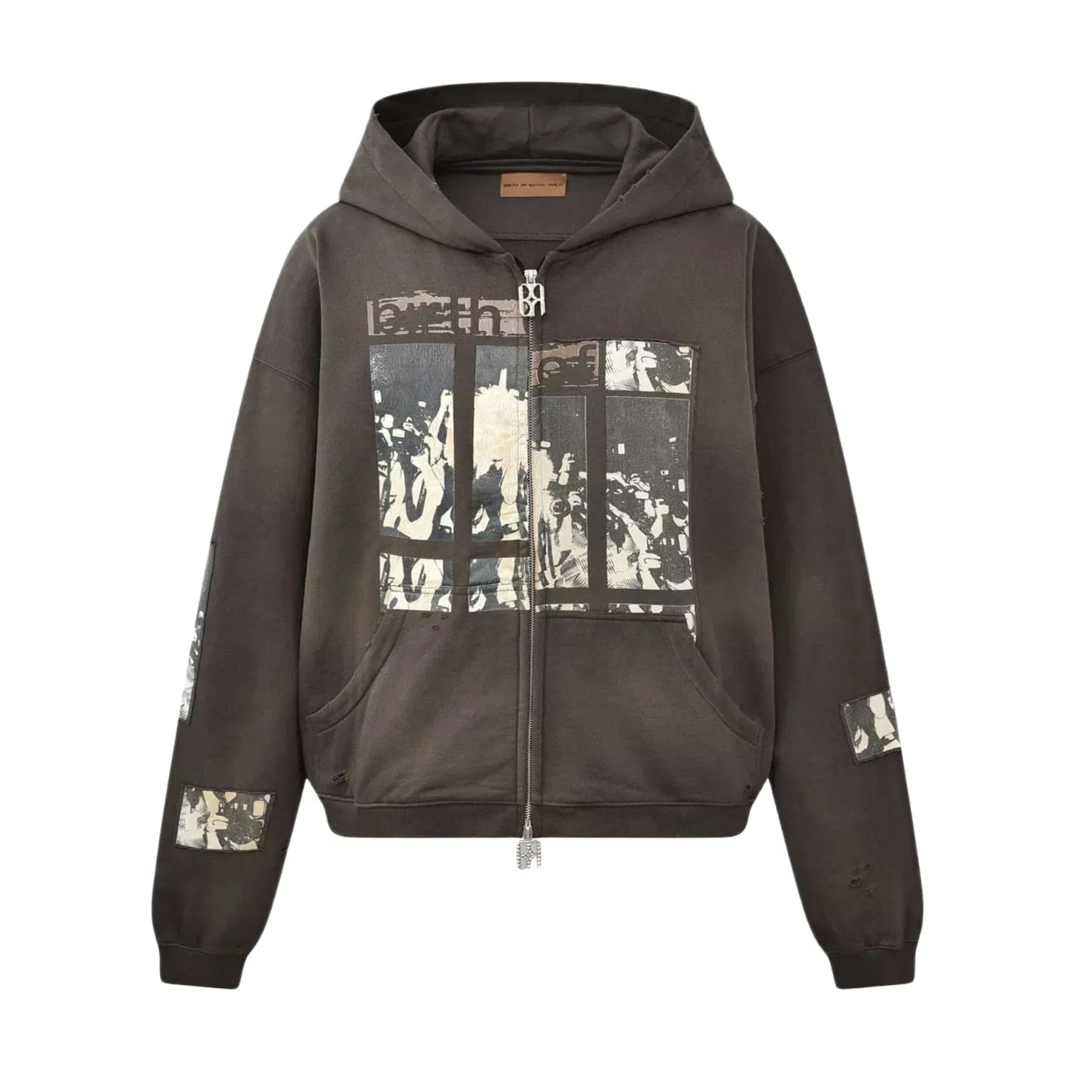 Birth Of Royal Child Flashlight Zip Up Hoodie Black