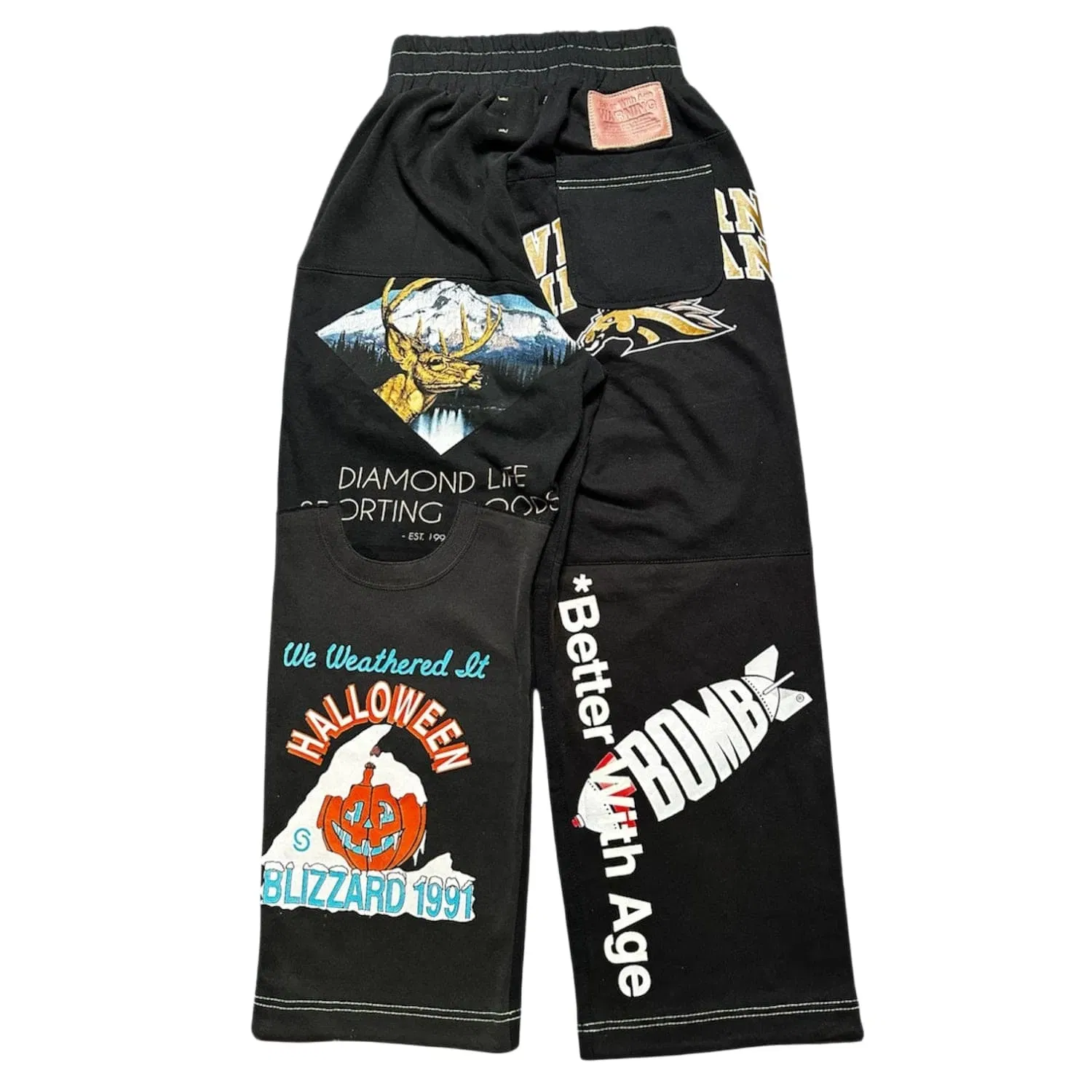 Better With Age Remoir Reconstructed Sweatpants Black - 1