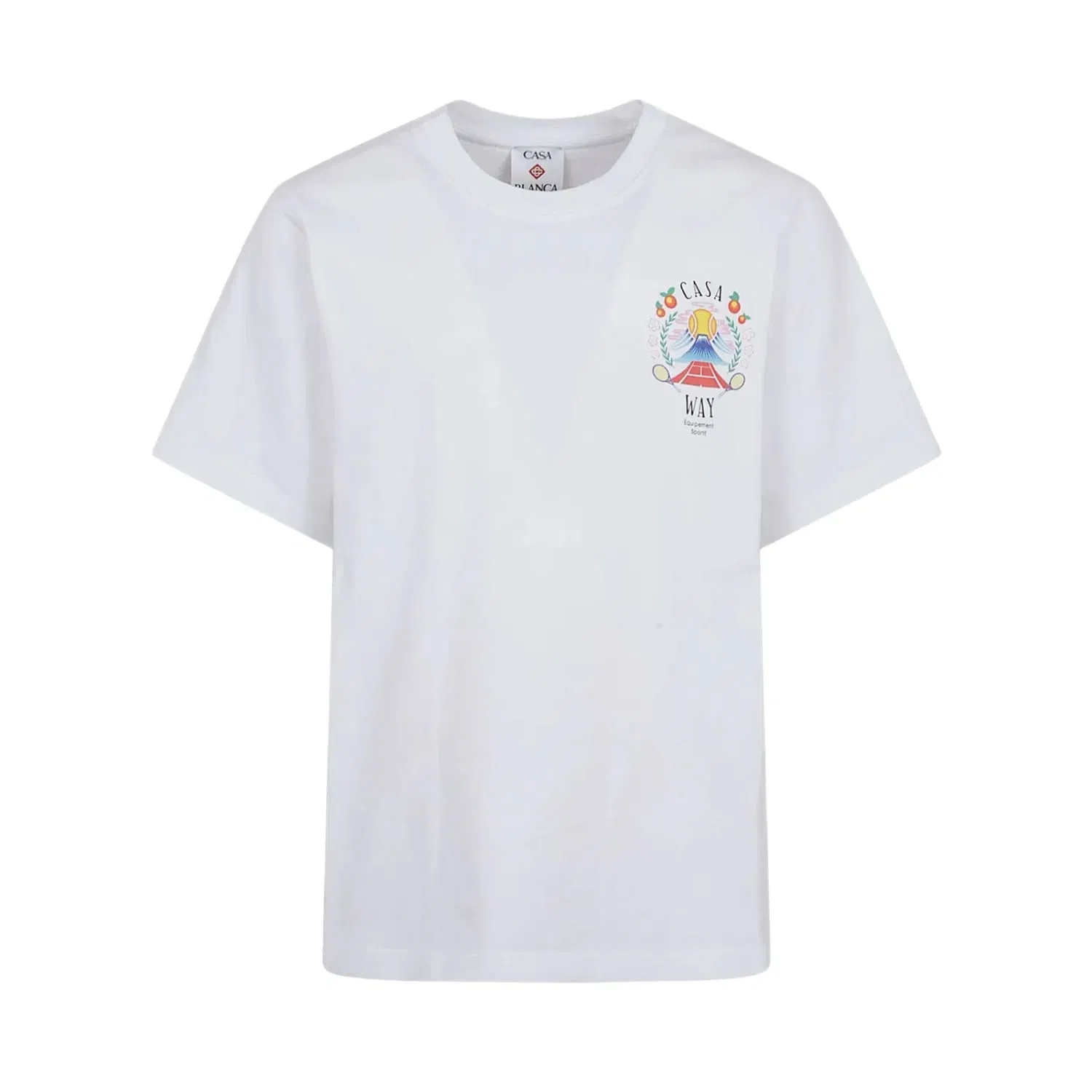 Casablanca Way Mountain Short Sleeve T-Shirt White