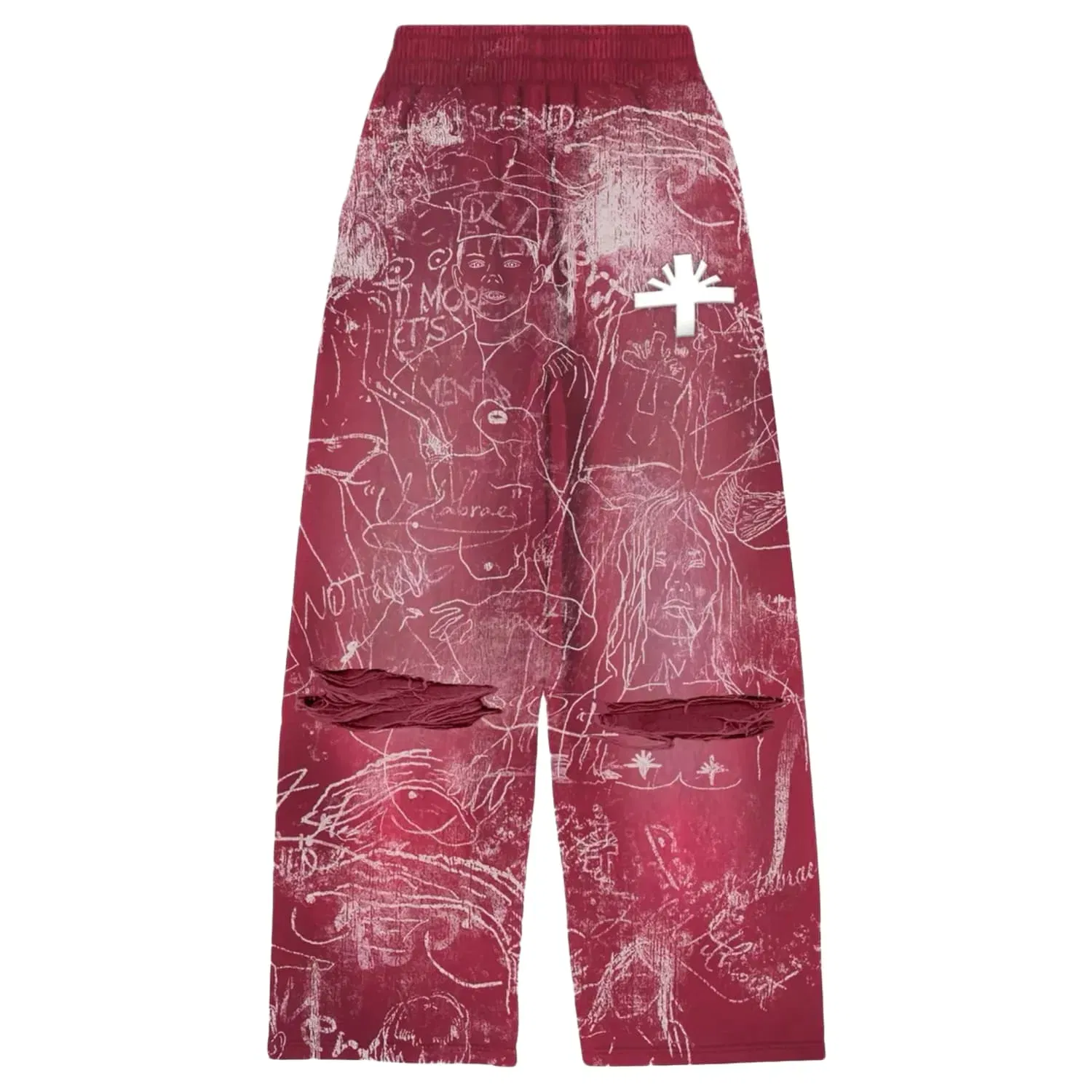 Vertabrae C7 Silo Sketch Graffiti Sweatpants Red
