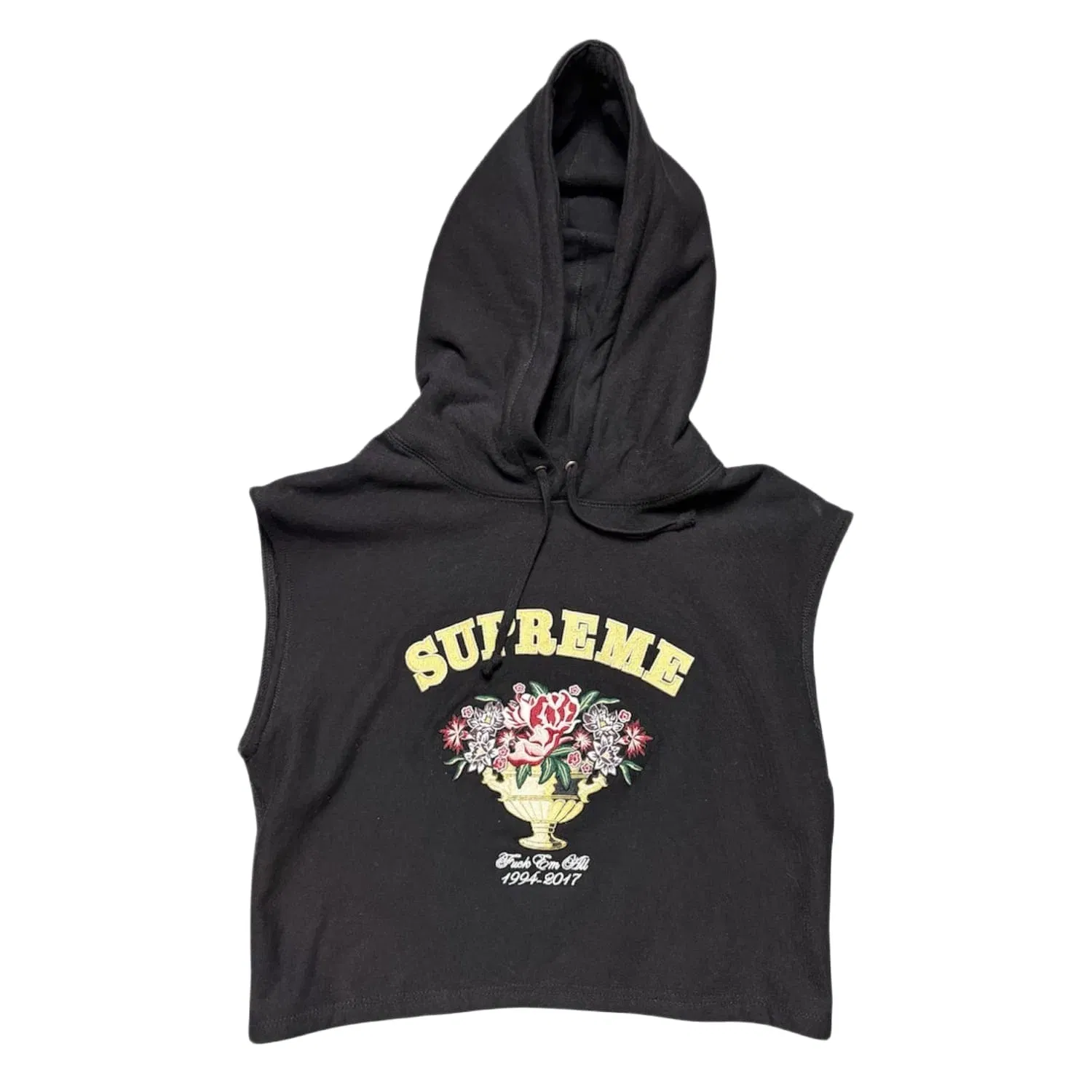 Supreme Centerpiece Custom Cropped Women's Hoodie Black