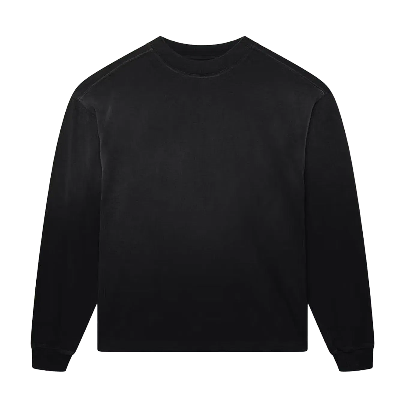 KAIZEN MARKET BLANK HEAVYWEIGHT FADE OUT LONGSLEEVE TEE BLACK