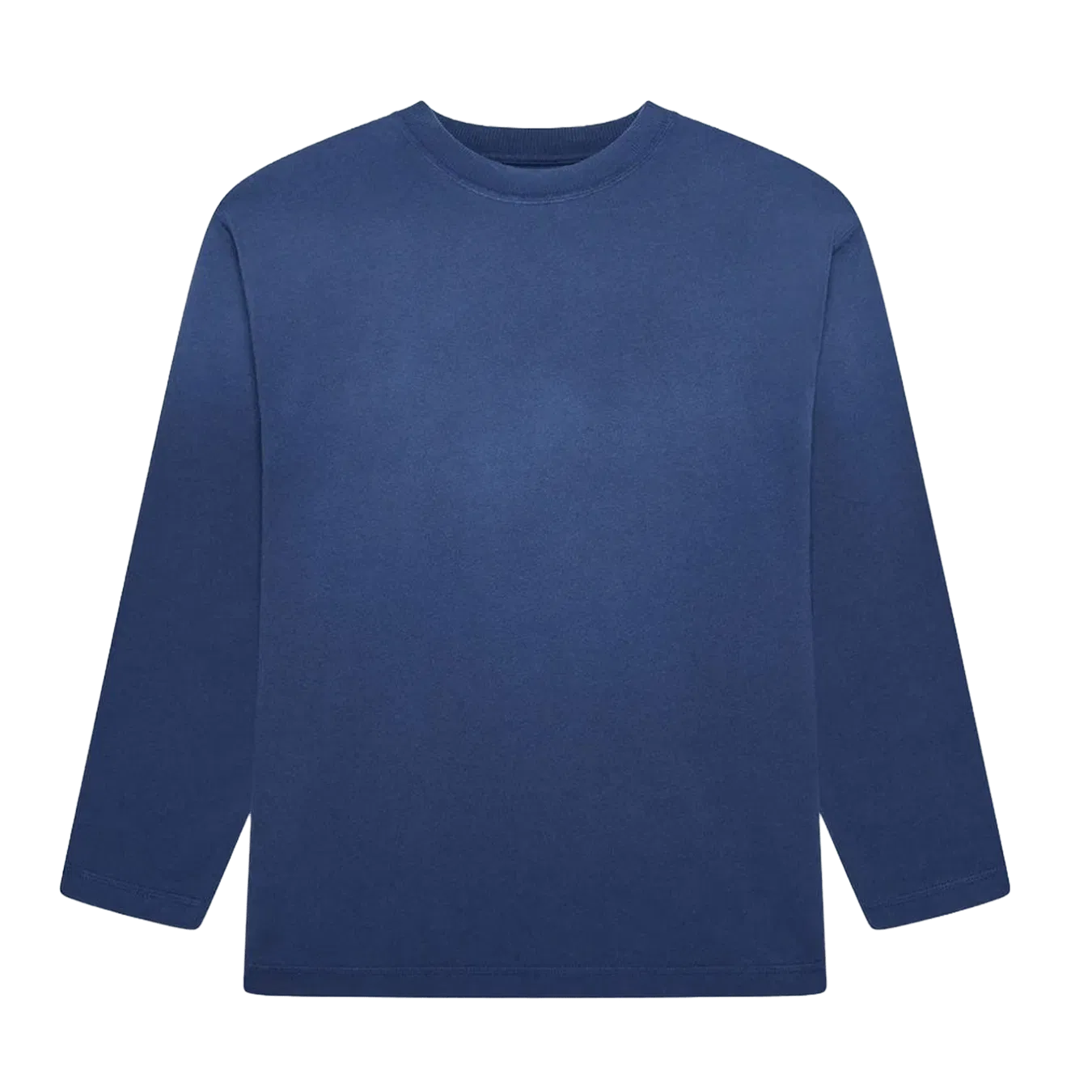 KAIZEN MARKET BLANK HEAVYWEIGHT FADE OUT LONGSLEEVE TEE BLUE