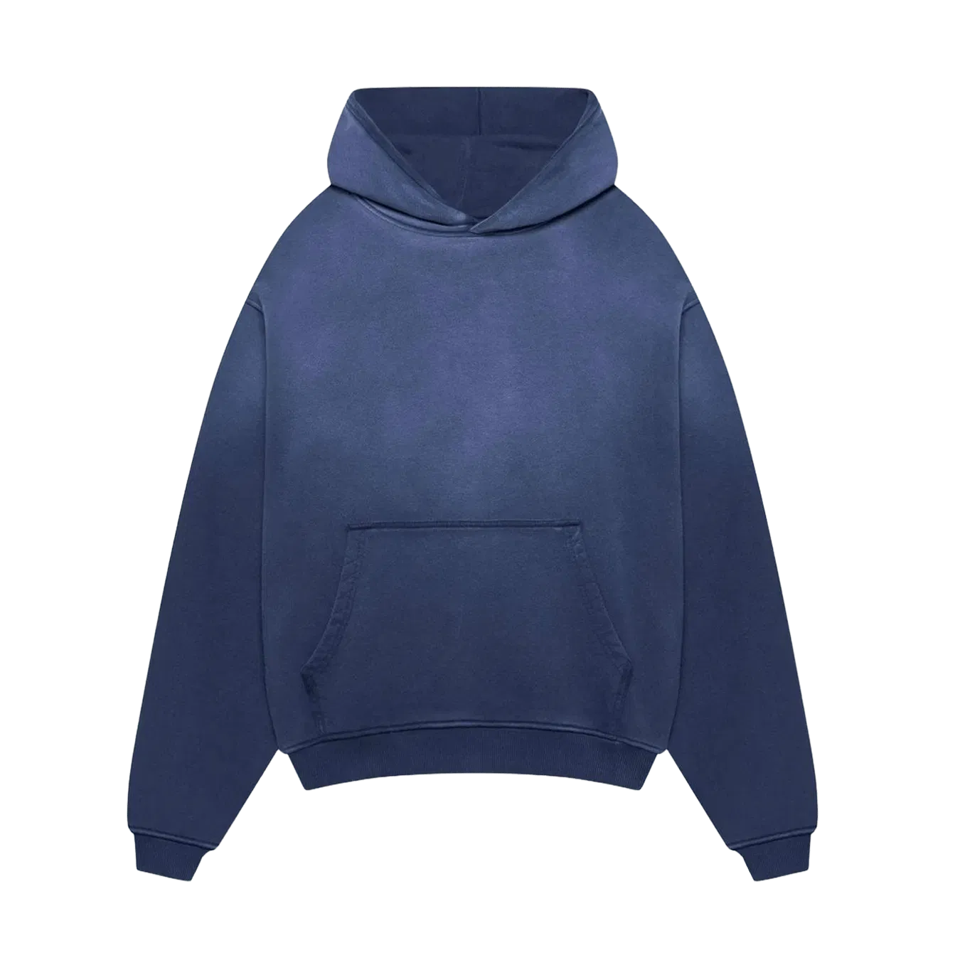 KAIZEN MARKET BLANK HEAVYWEIGHT FADE OUT HOODIE BLUE