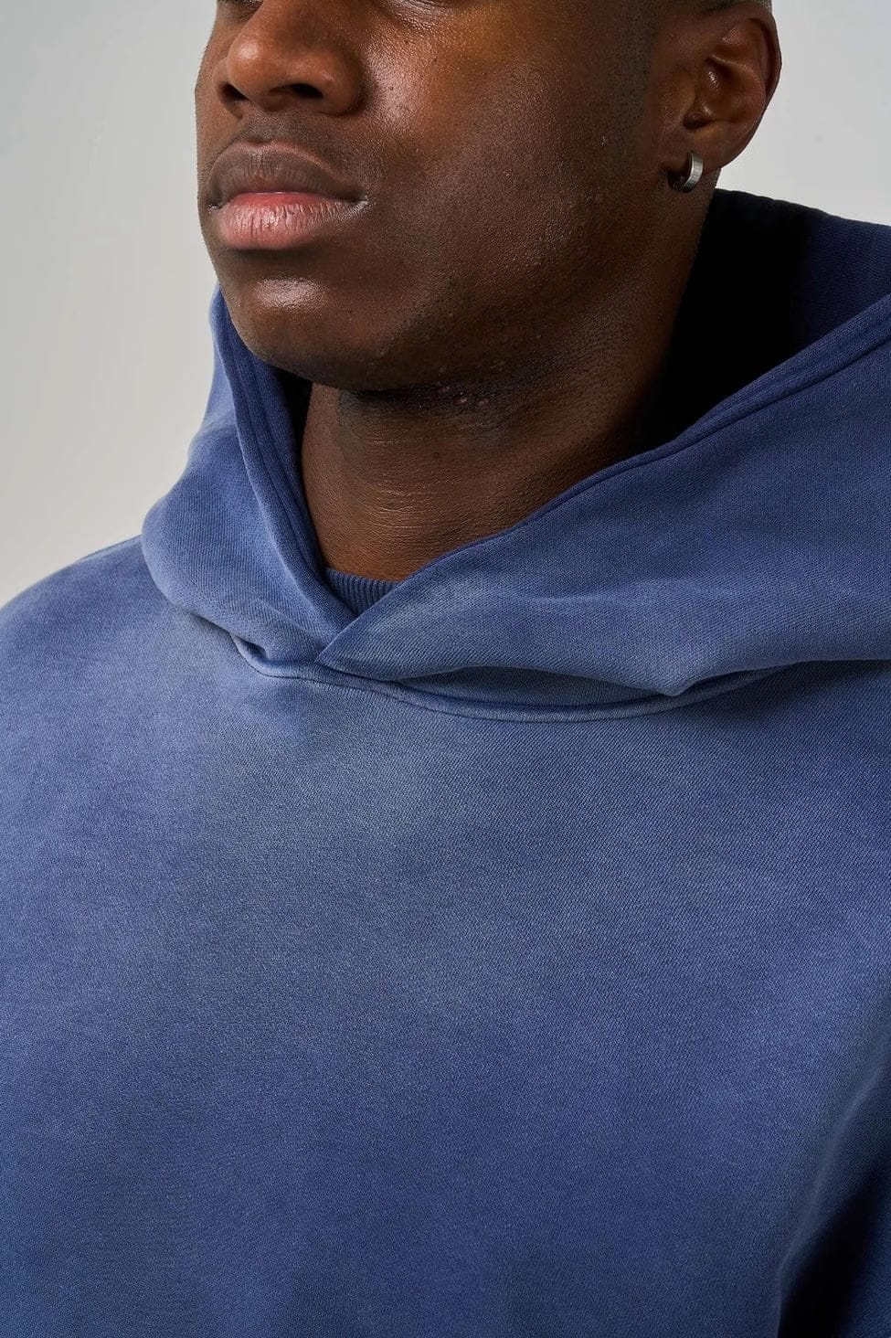 KAIZEN MARKET BLANK HEAVYWEIGHT FADE OUT HOODIE BLUE