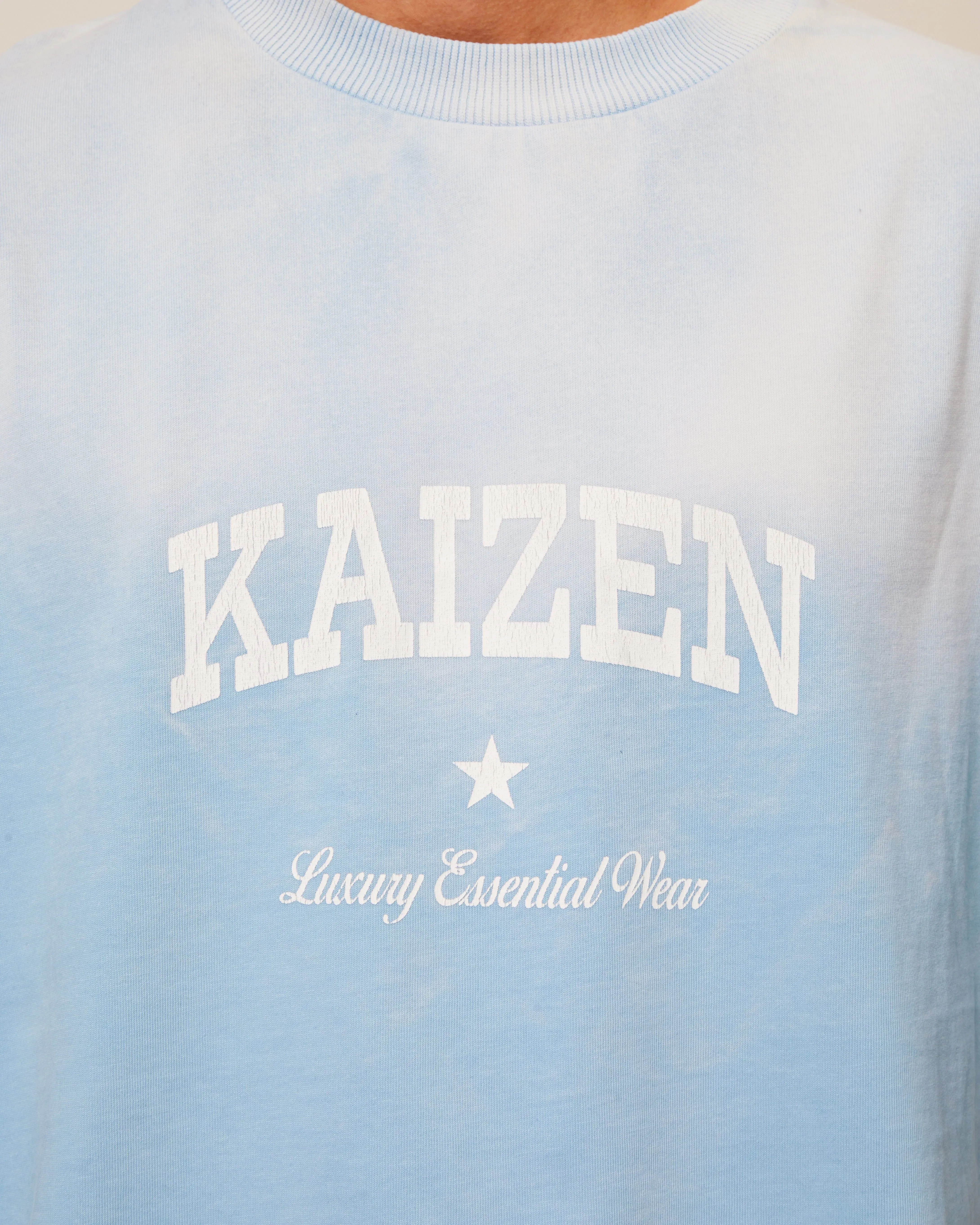KAIZEN MARKET SUNFADED TEE BLUE