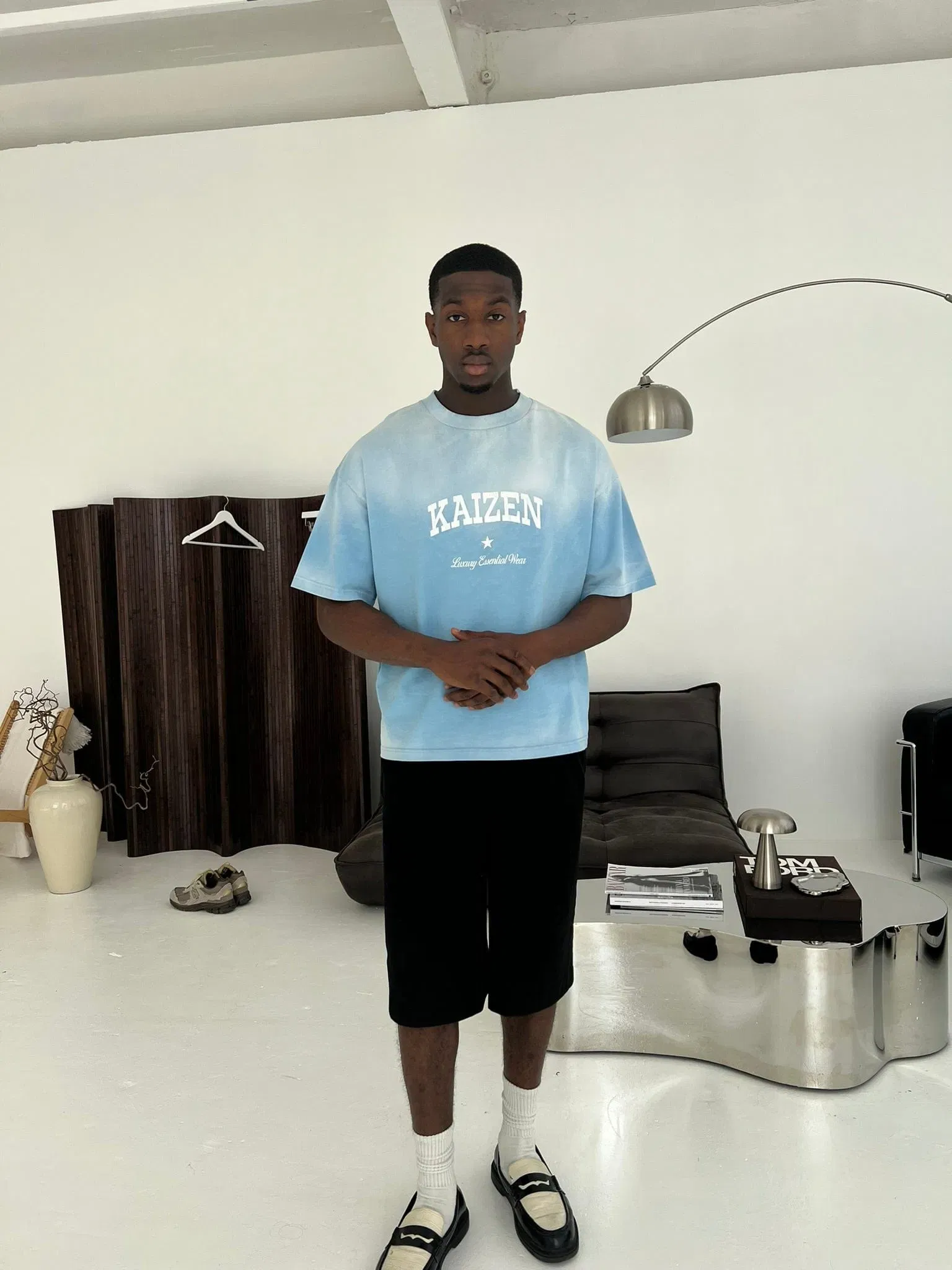 KAIZEN MARKET SUNFADED TEE BLUE