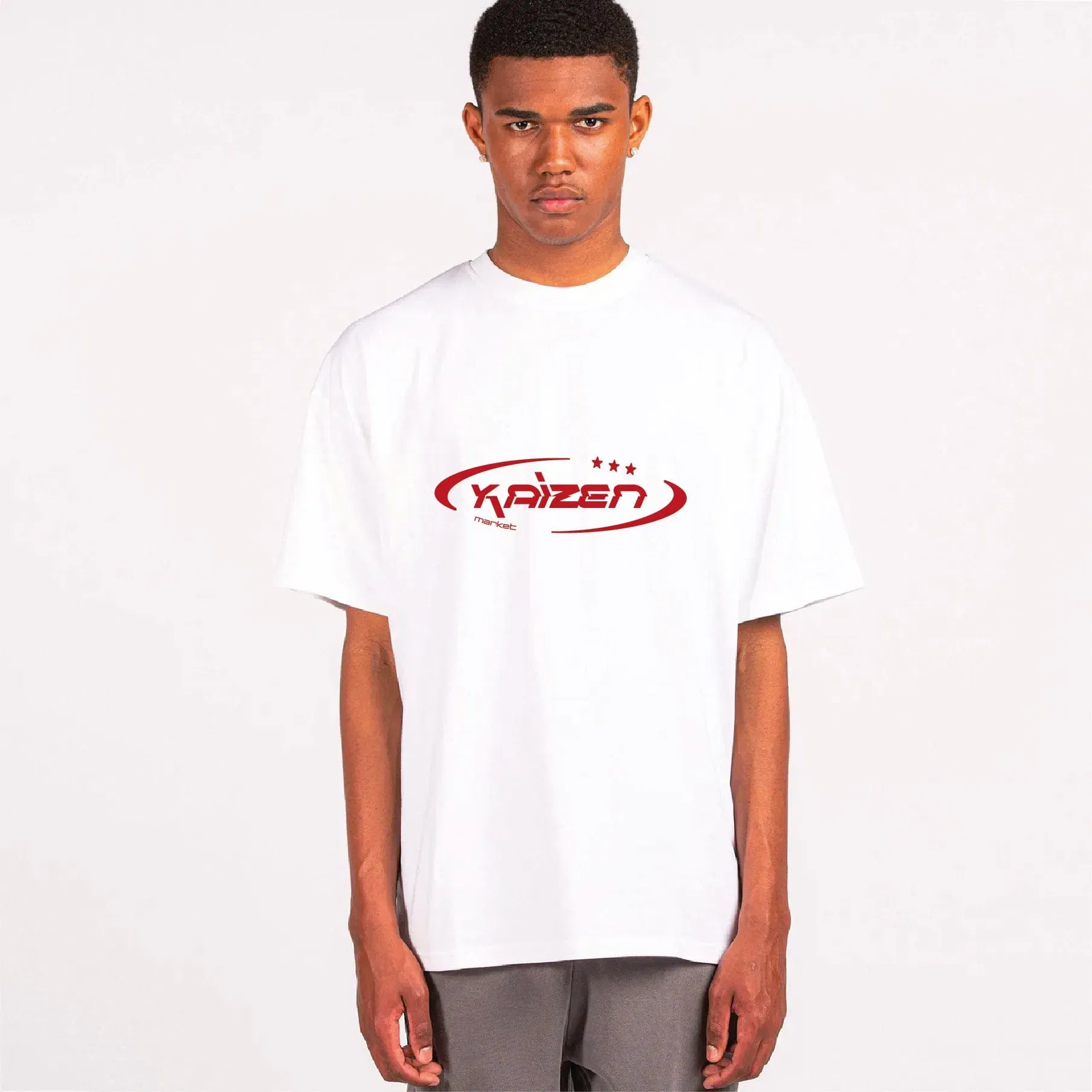 KAIZEN MARKET HI JACKER TEE WHITE