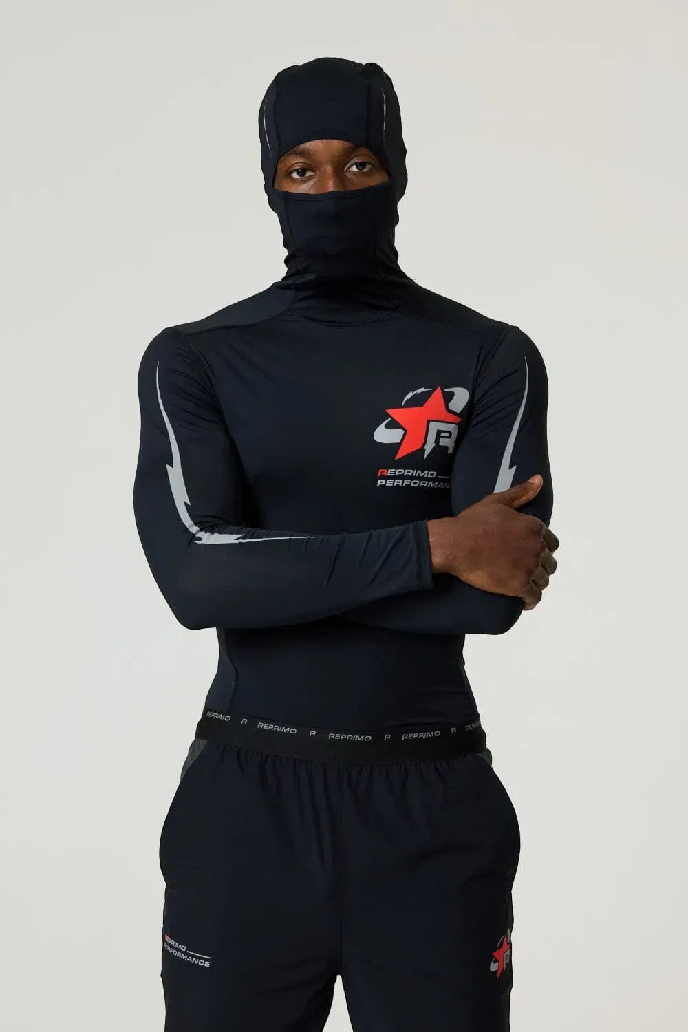 Reprimo RP Base-Layer Balaclava Hoodie 'Black Red'