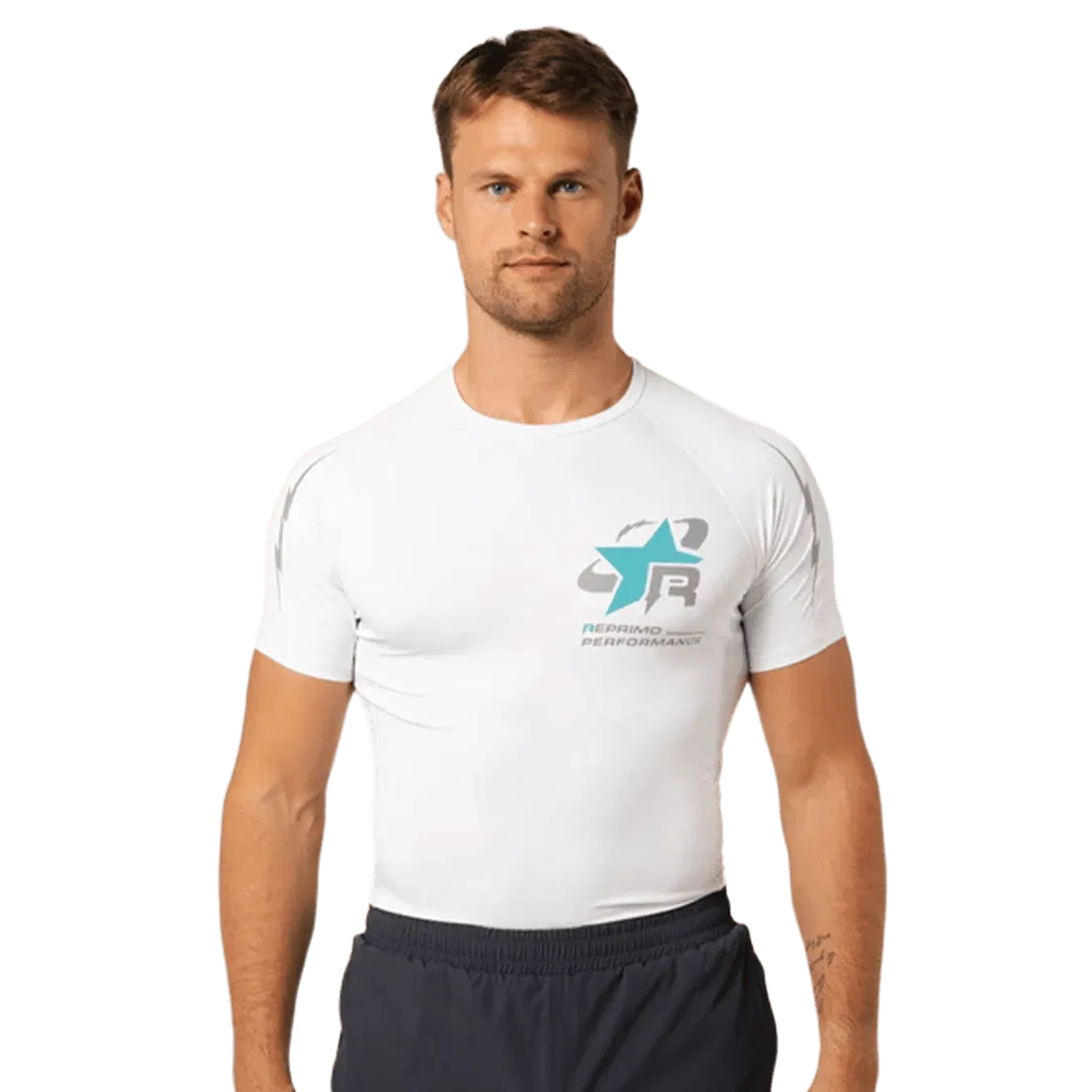 Reprimo RP Base Layer Tee 'White Cyan'