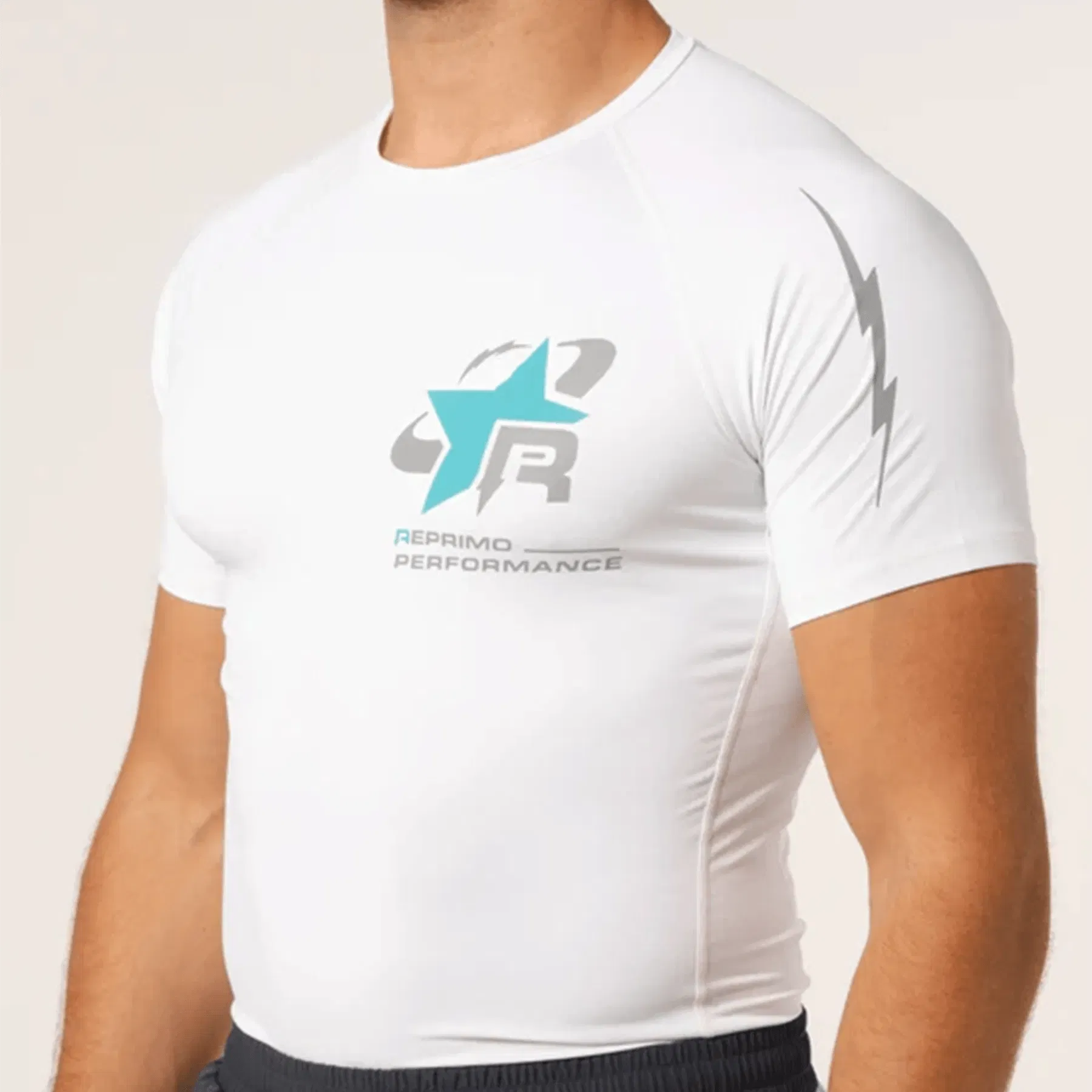 Reprimo RP Base Layer Tee 'White Cyan'