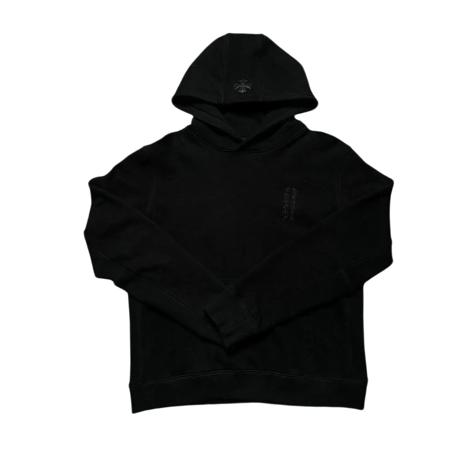 Chrome Hearts Leather CH Plus Patch Hoodie Black