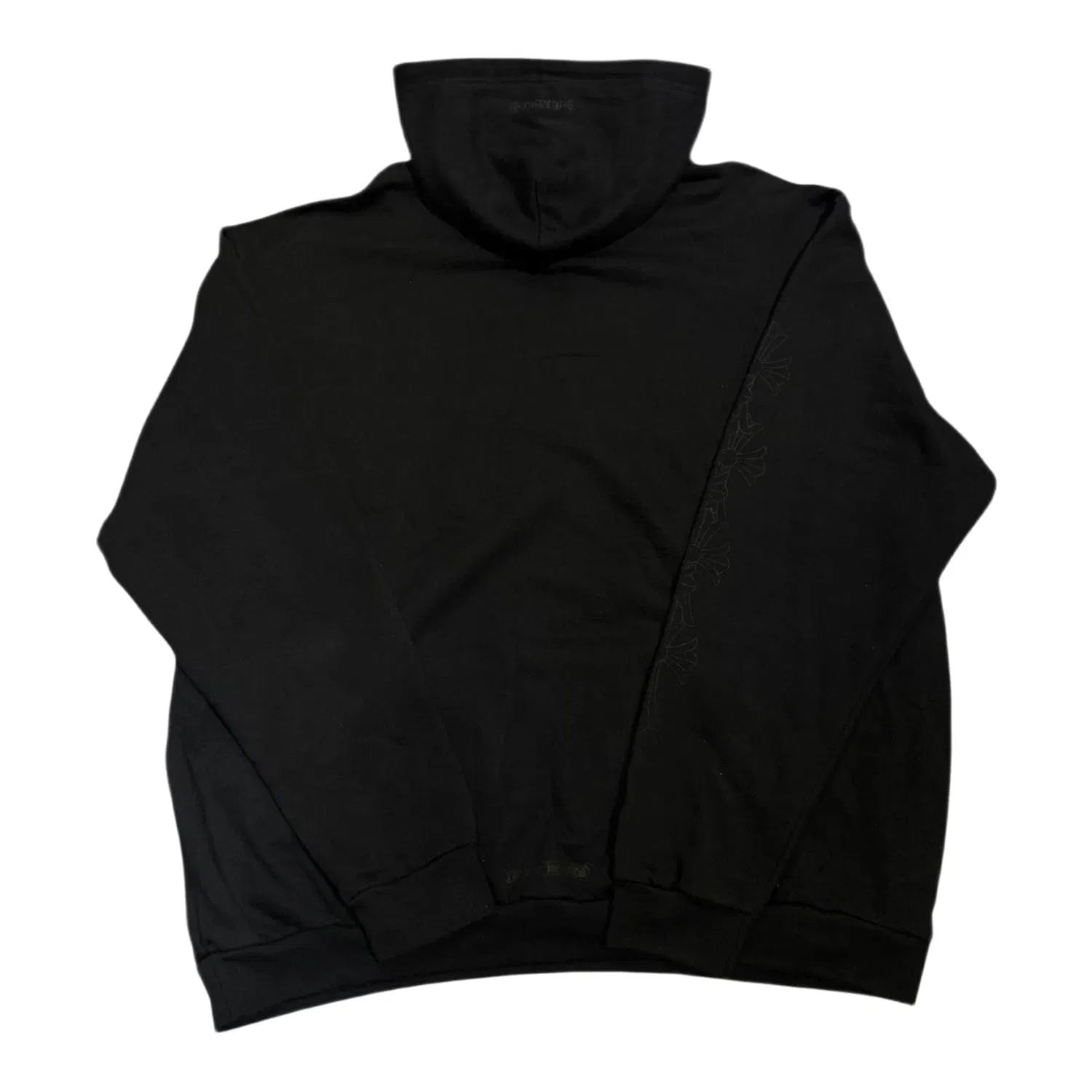 Chrome Hearts Miami Exclusive Cemetery Vertical Logo Hoodie Black