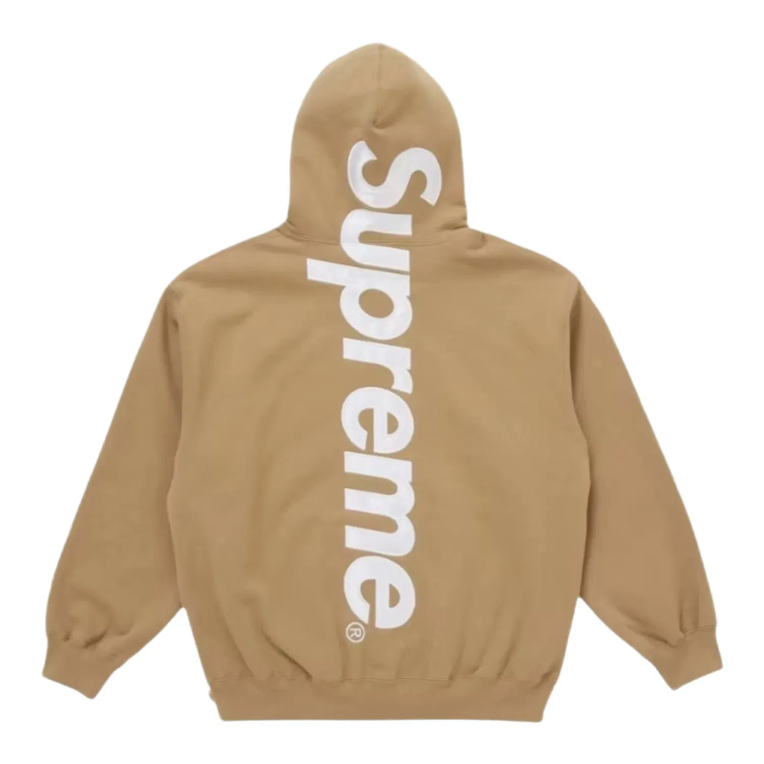 Supreme Satin Appliqué Hooded Sweatshirt (FW25) Brown