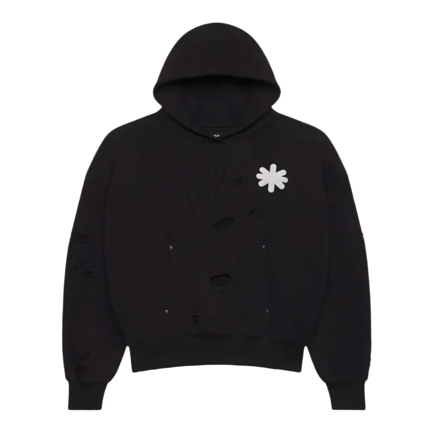 Lost Shdws LostShdws DSTRY DBL Layer Logo Hoodie Black