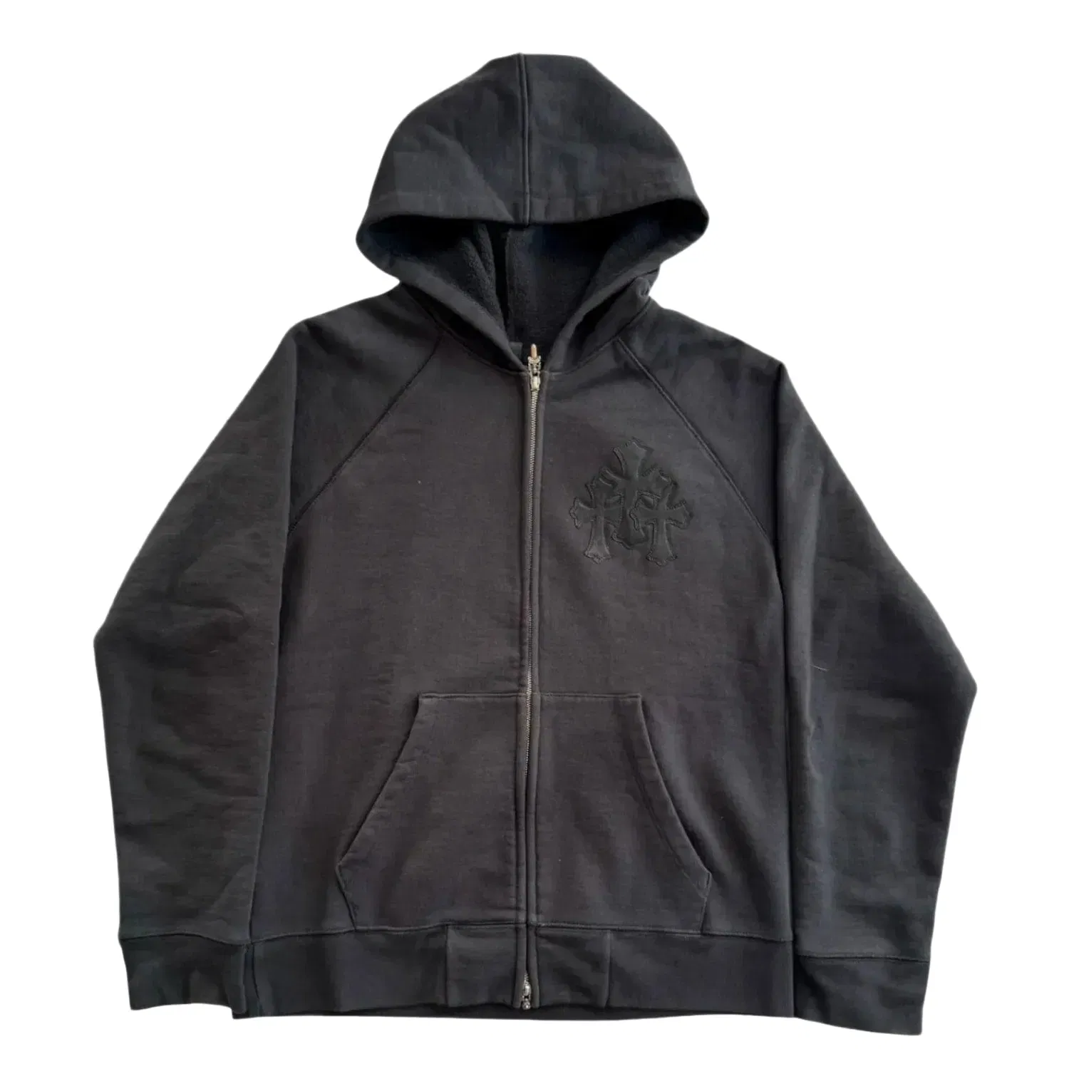 Chrome Hearts Paper Jam Zip Up Hoodie Black