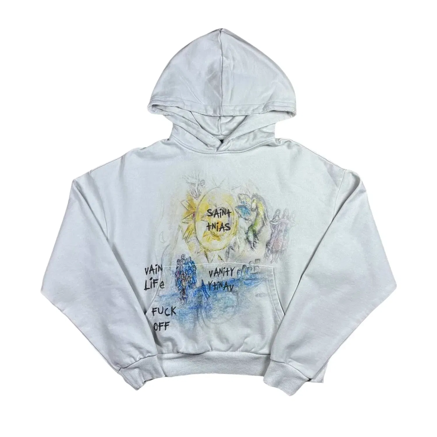 Saint Vanity Fuck Off Hoodie White
