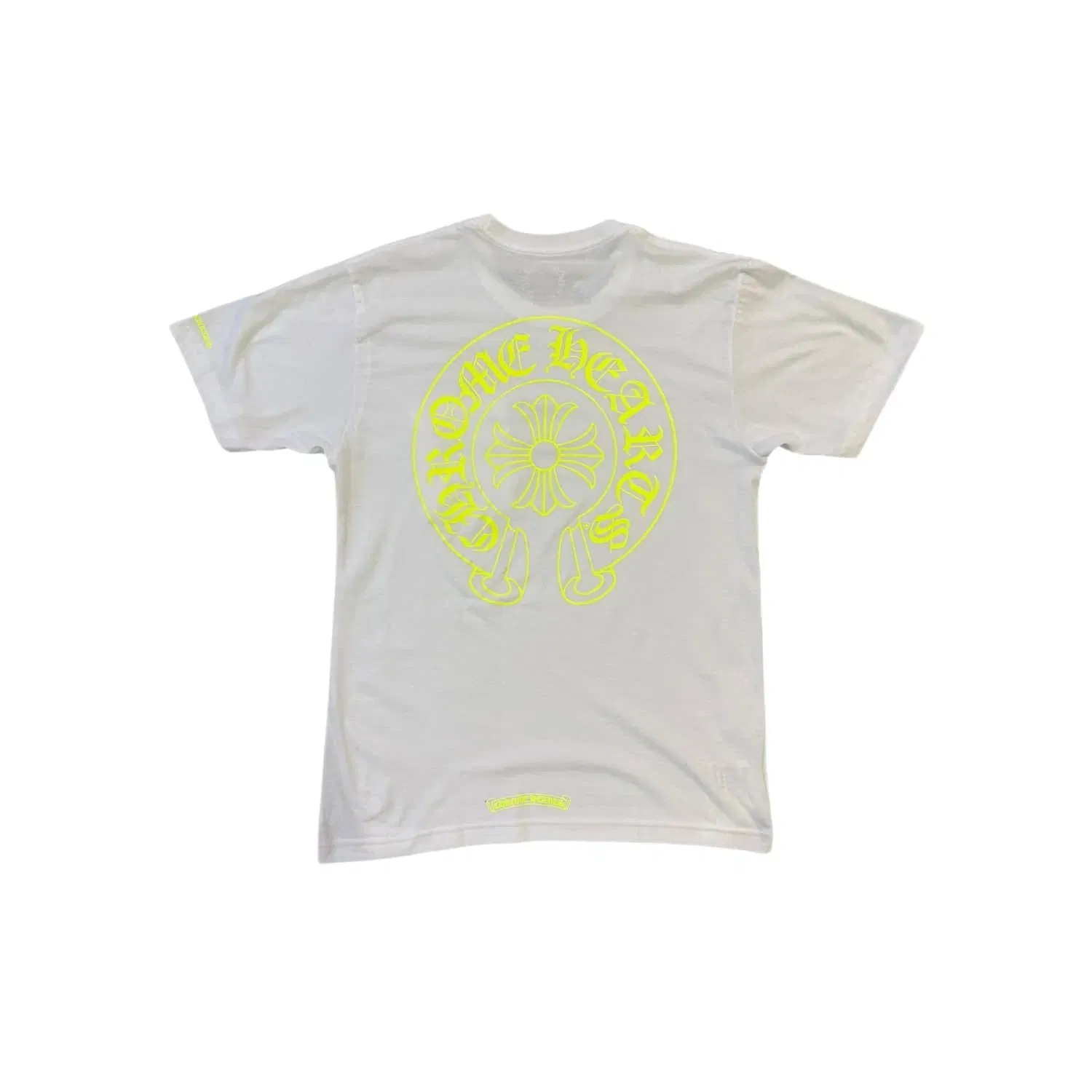 Chrome Hearts Fluorescent Green Horseshoe T-Shirt White