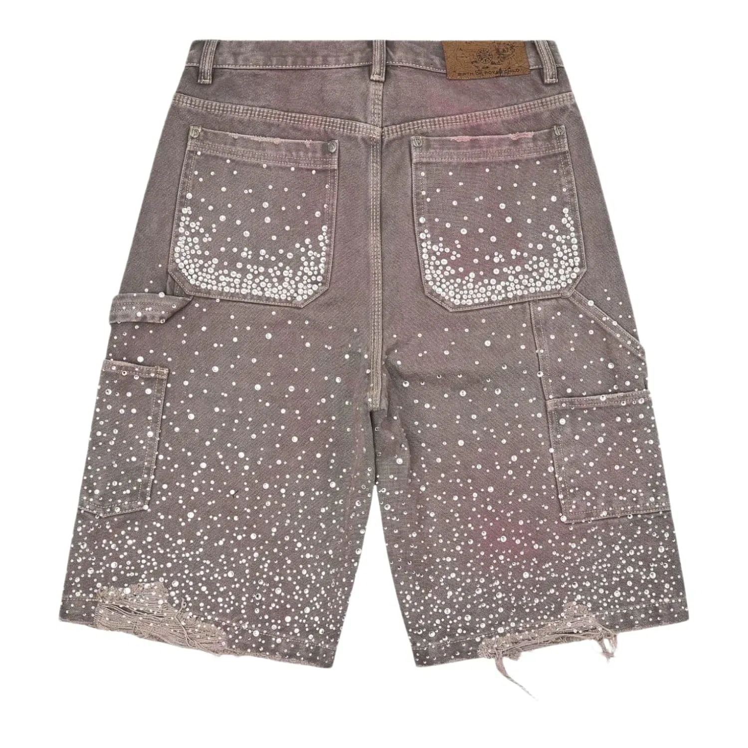 Birth Of Royal Child Diamond Jean Shorts Purple