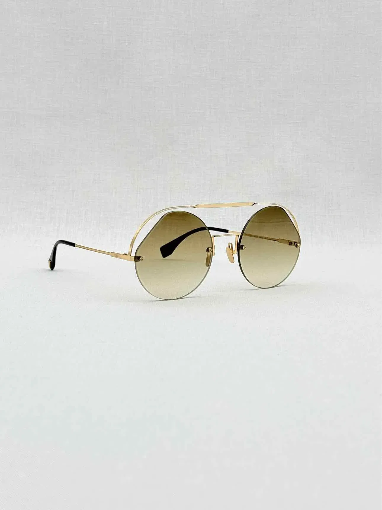 FENDI Gold Tone Sunglasses