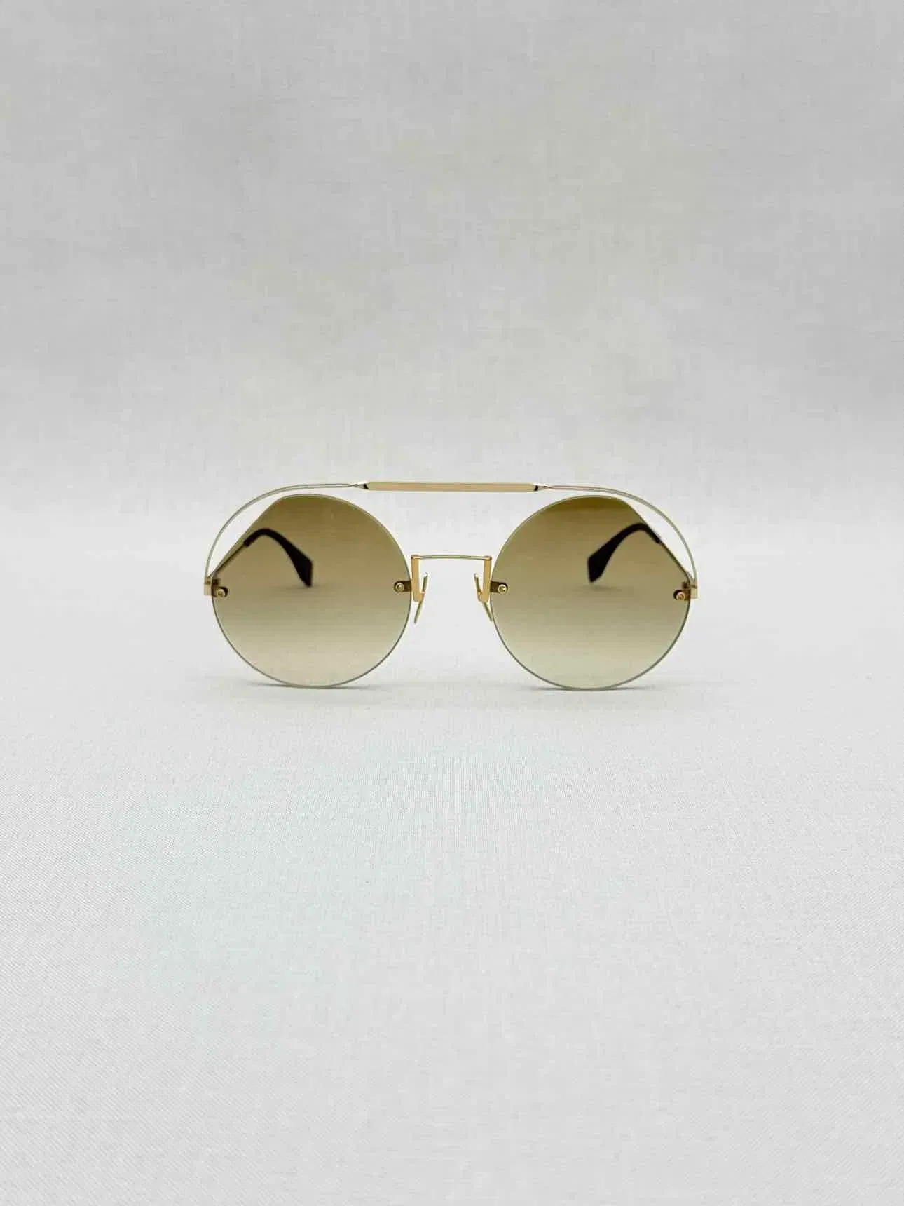FENDI Gold Tone Sunglasses