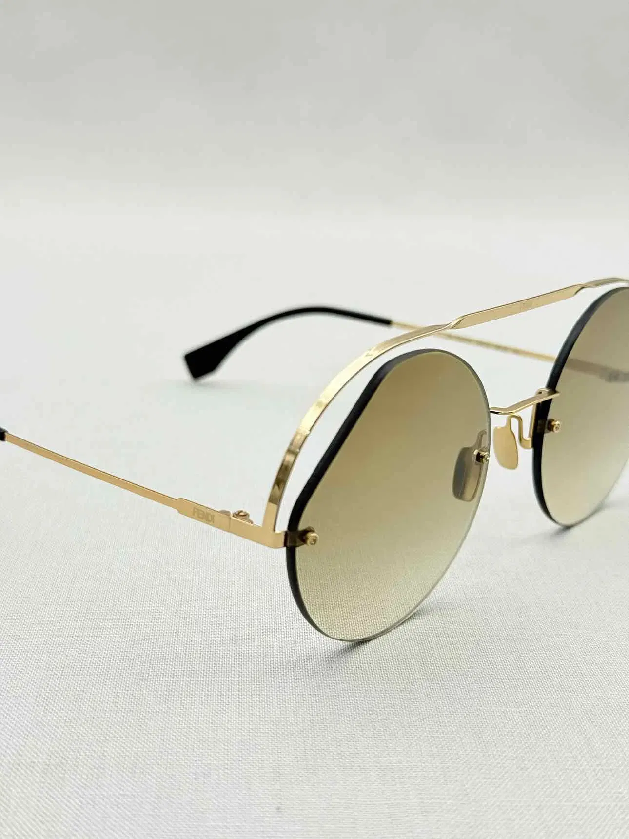 FENDI Gold Tone Sunglasses