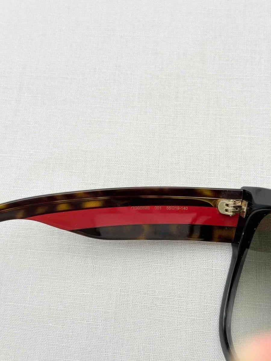 GUCCI Brown Logo Stud Sunglasses