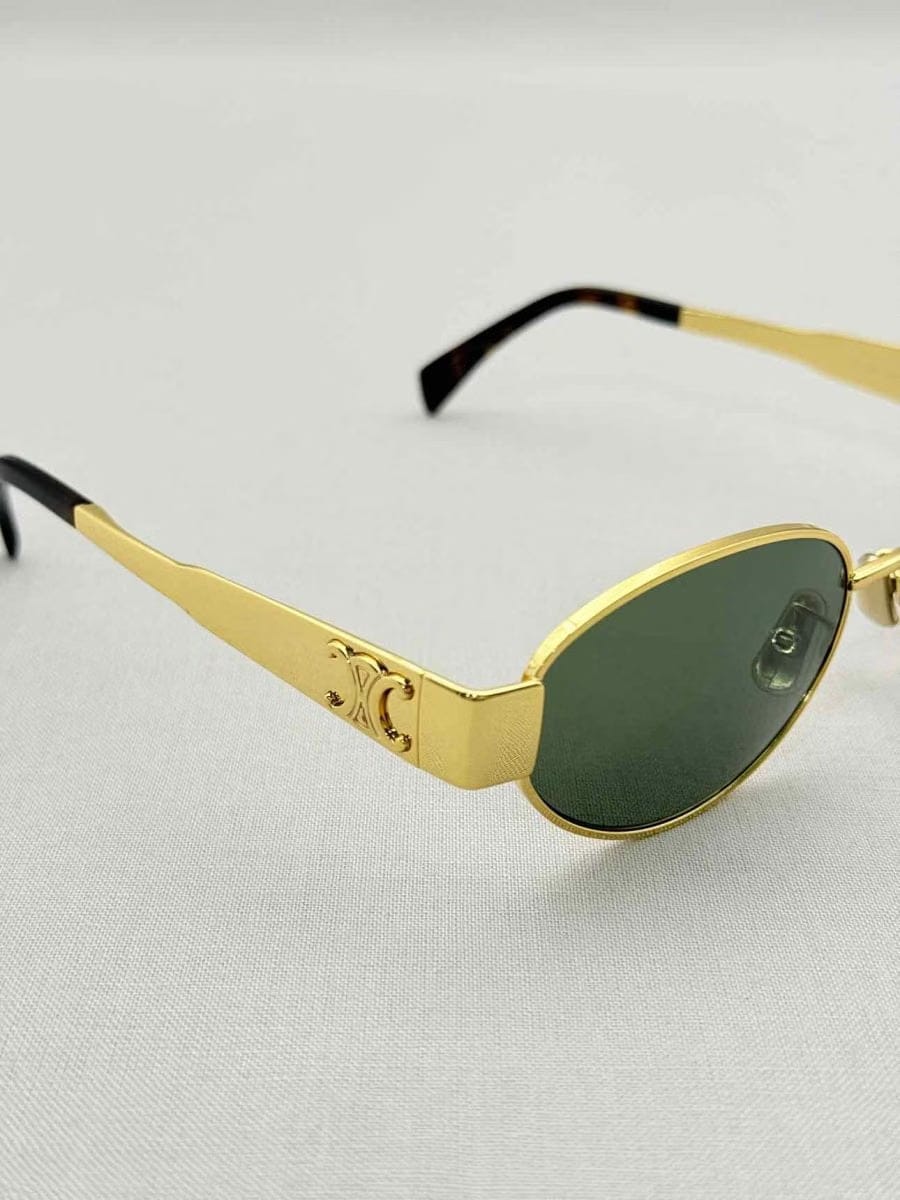 CELINE Gold Tone Sunglasses
