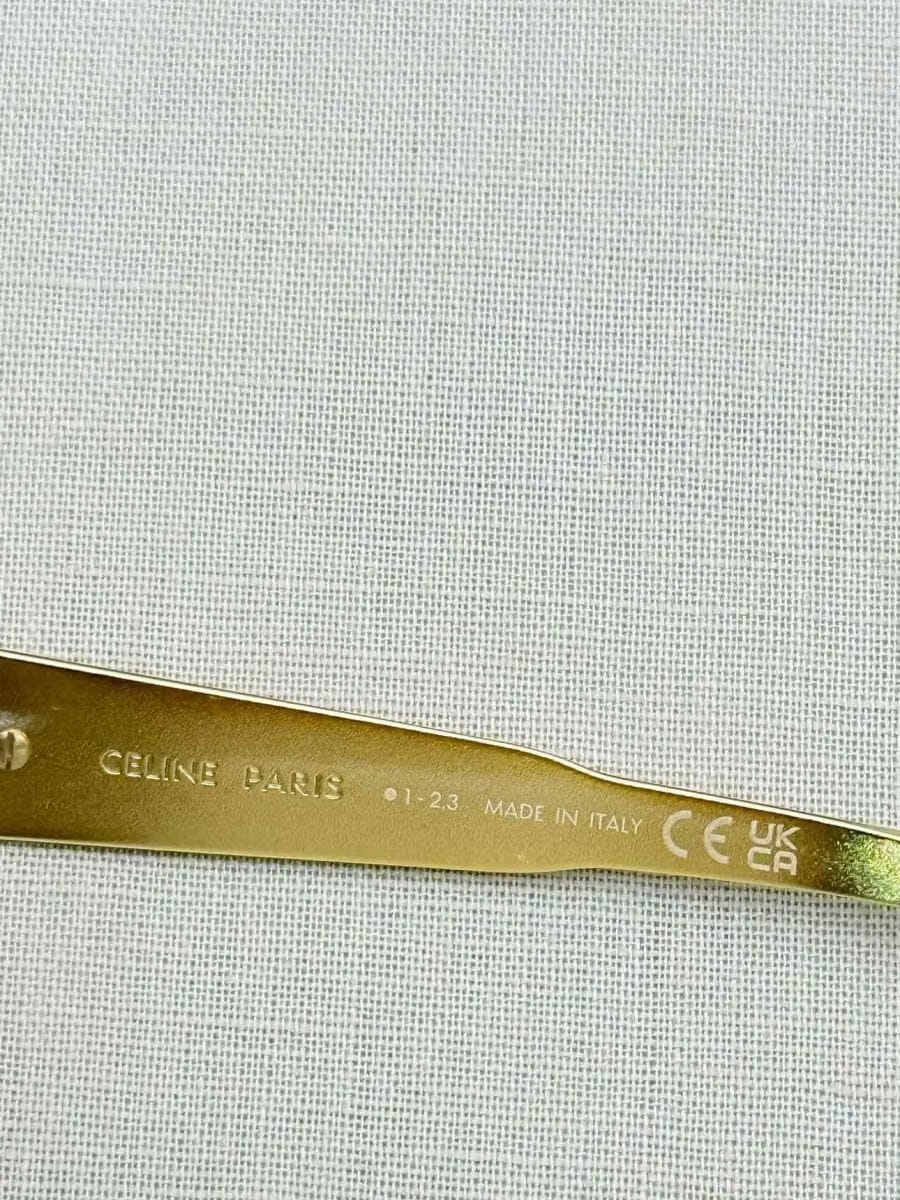 CELINE Gold Tone Sunglasses
