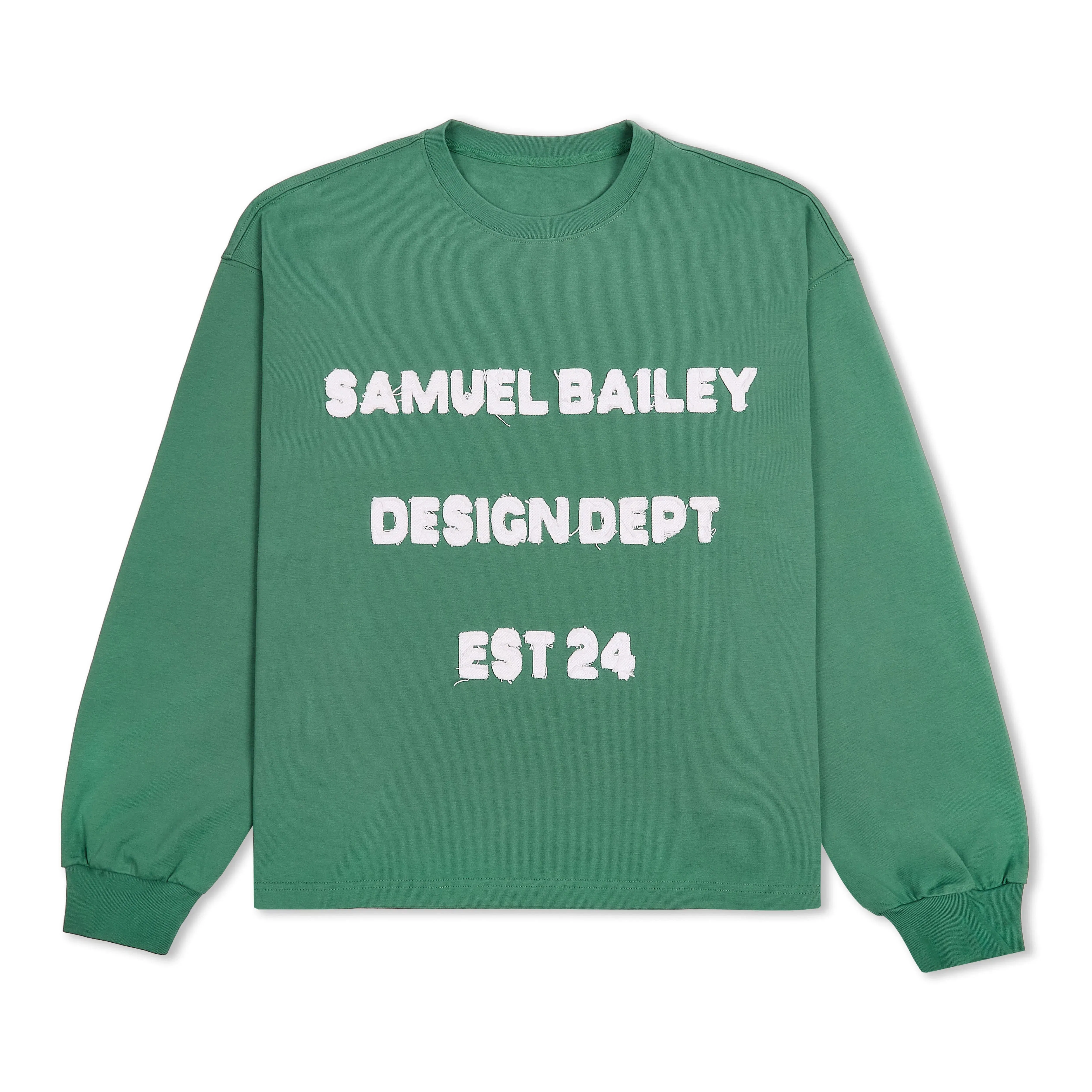 Samuel Bailey Green Long Sleeve Design Dept Tee