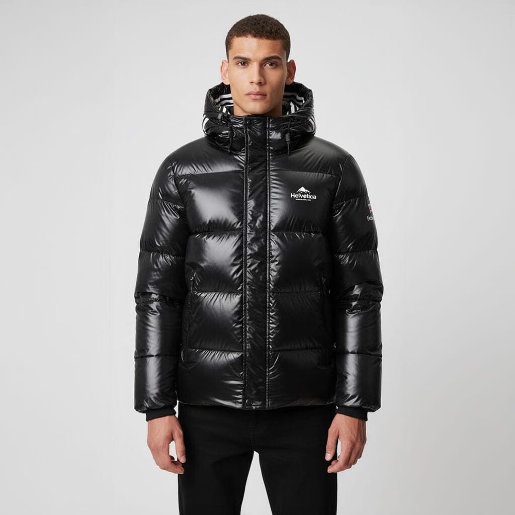 Helvetica Mountain Pioneers Freezer Hooded Down Jacket