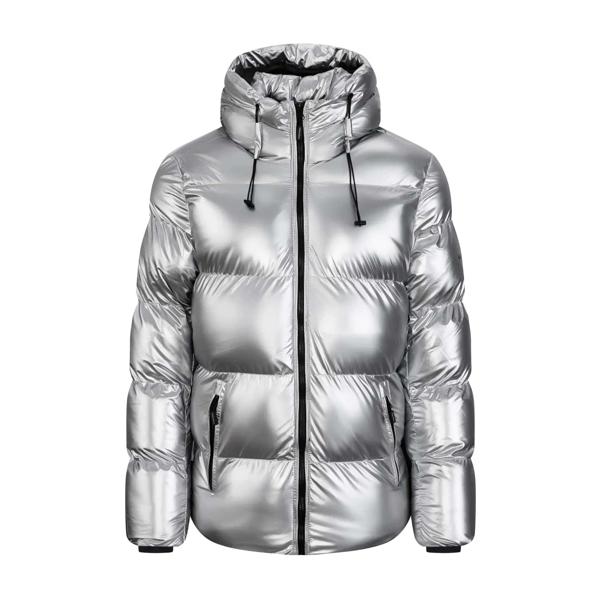 Helvetica Mountain Pioneers Cosmos Hooded Down Jacket - Silver