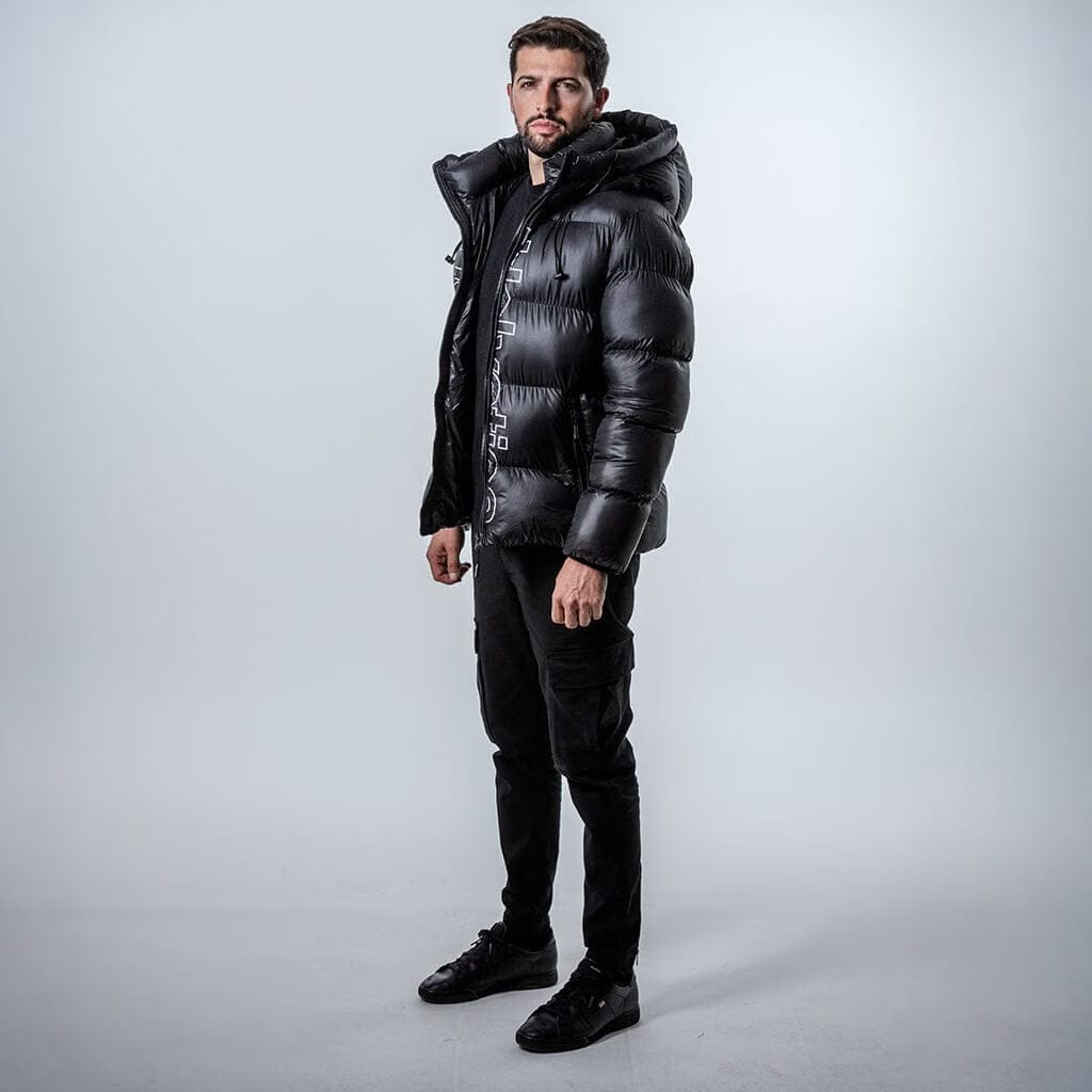Helvetica Mountain Pioneers Silver 2 Hooded Down Jacket