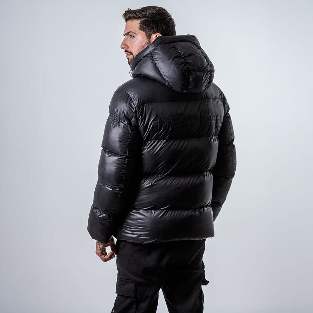 Helvetica Mountain Pioneers Silver 2 Hooded Down Jacket