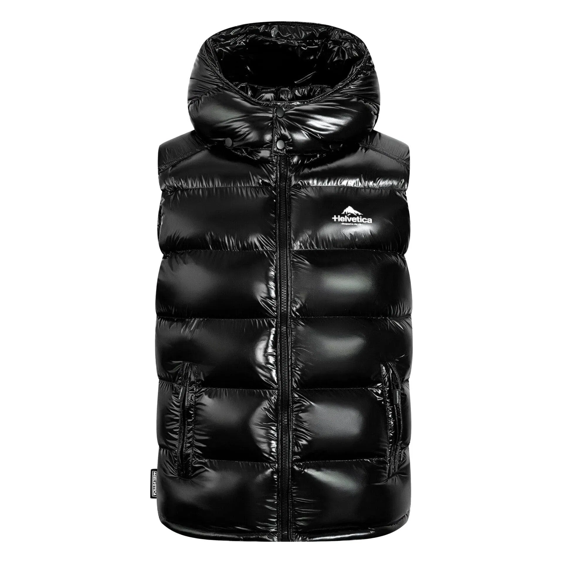 Helvetica Mountain Pioneers Space Sleeveless Hooded Jacket