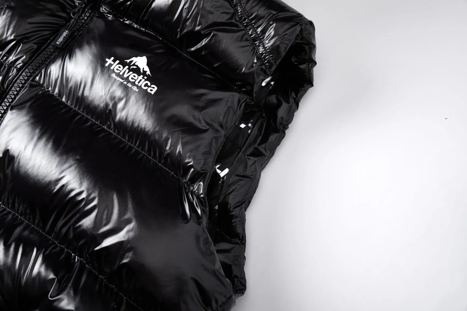 Helvetica Mountain Pioneers Space Sleeveless Hooded Jacket