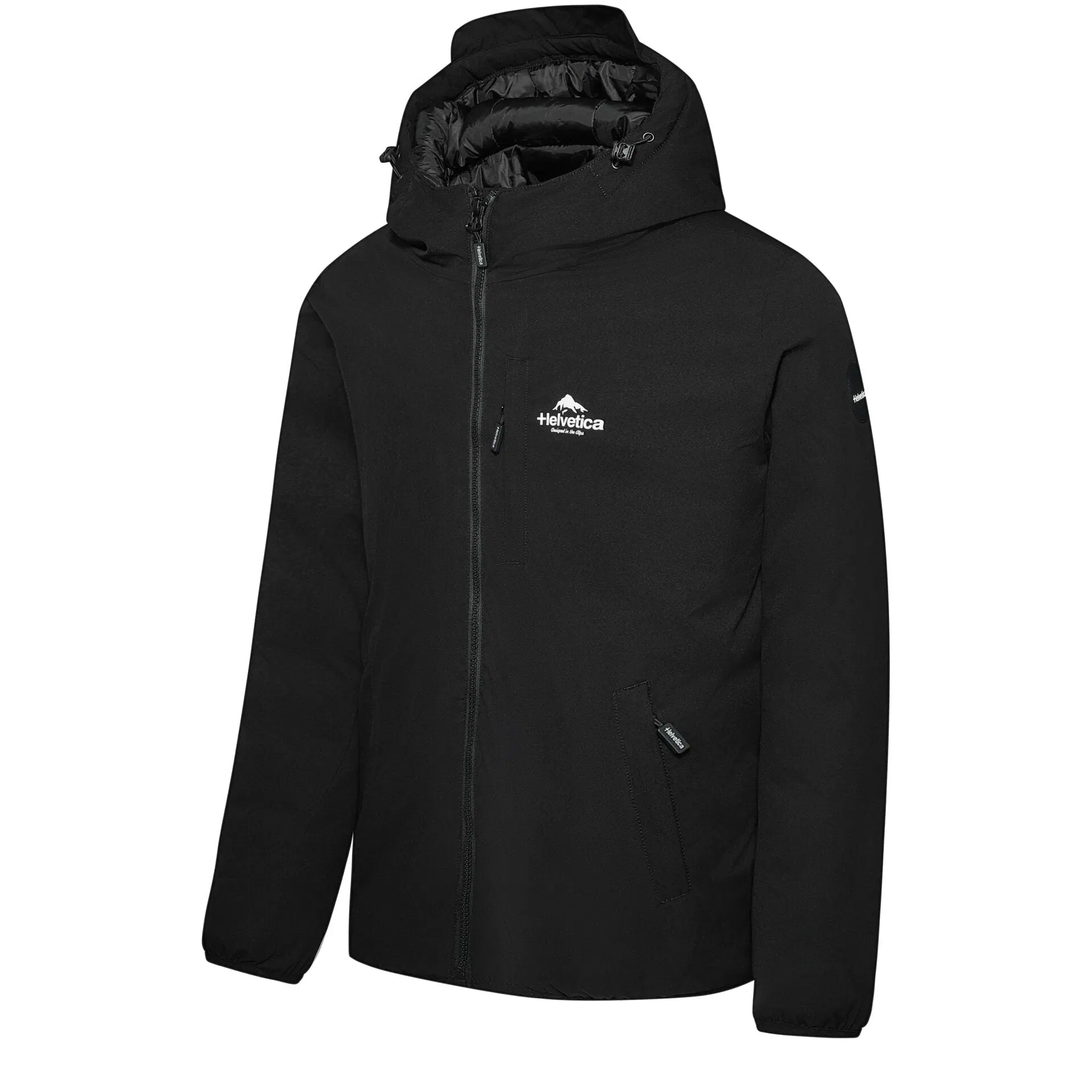 Helvetica Mountain Pioneers Eyeblock Hooded Windbreaker Jacket