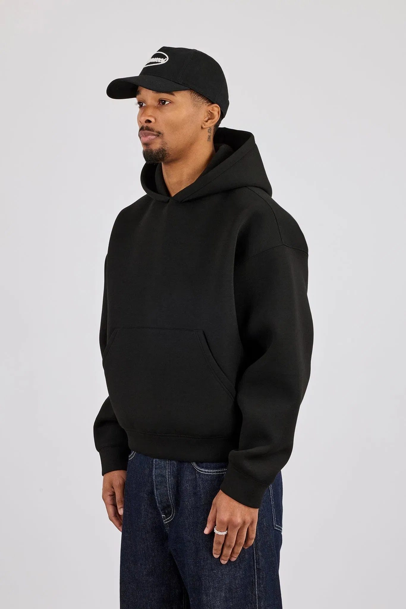 Cernucci Scuba Boxy Hoodie - Black