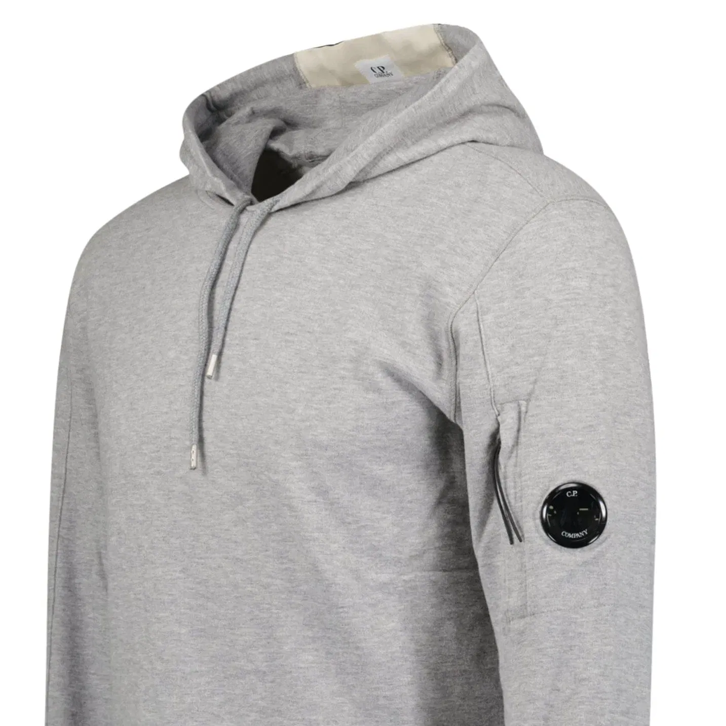 CP Company Hooded Lens Light Fleece Sweatshirt Grey