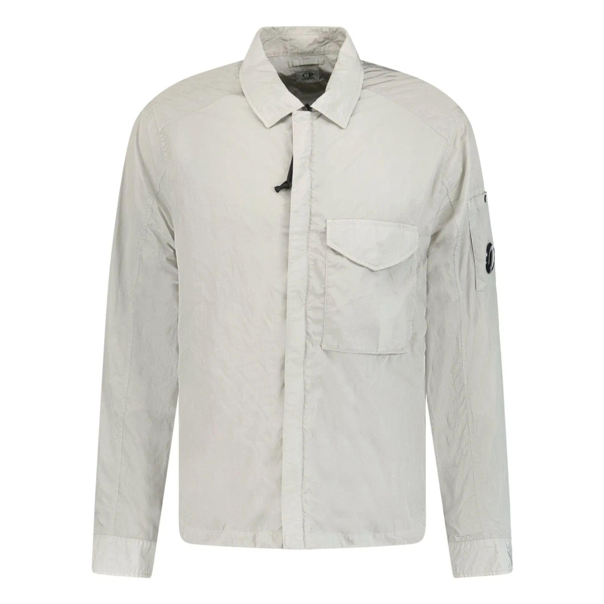 CP Company Lens Chrome Zip-Up Jacket Light Grey