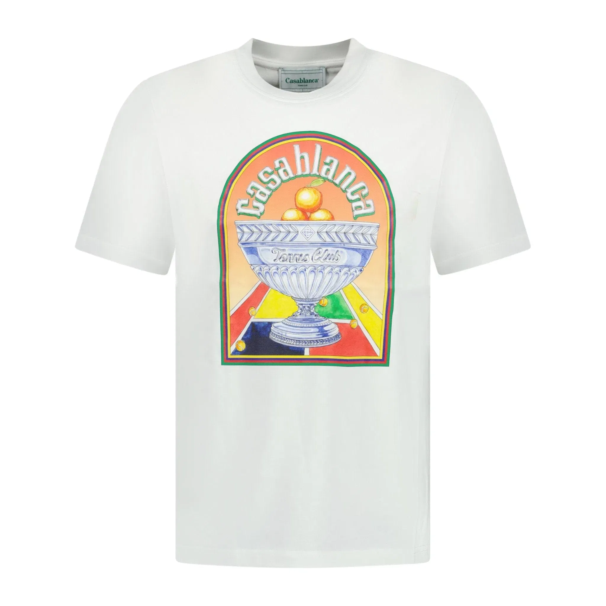 Casablanca 'Terrain' D'Orange T-Shirt White