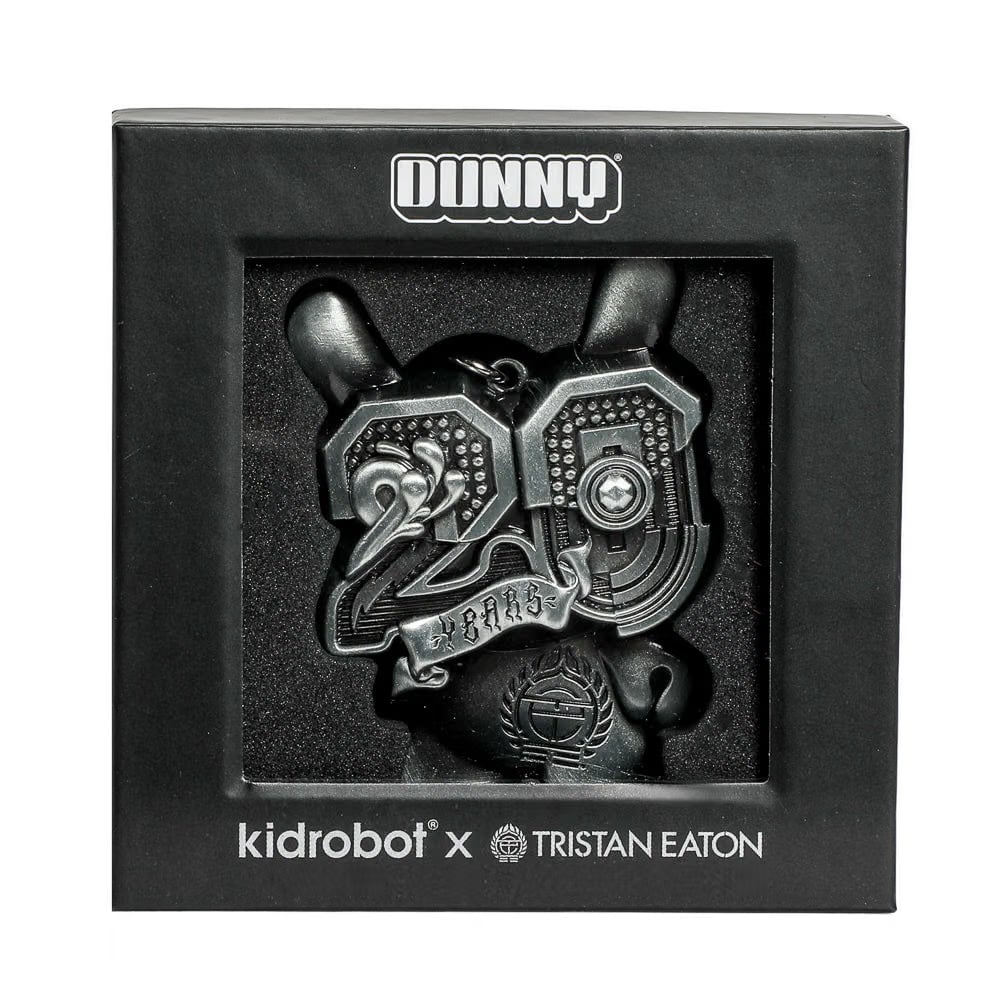 Tristan Eaton 20th Anniversary Solid Metal Dunny Keychain - “Silverchrome” by Tristan Eaton (Limited Edition of 200)