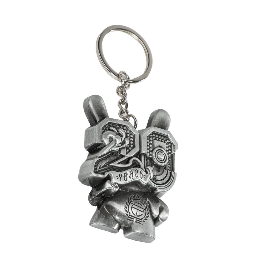 Tristan Eaton 20th Anniversary Solid Metal Dunny Keychain - “Silverchrome” by Tristan Eaton (Limited Edition of 200)