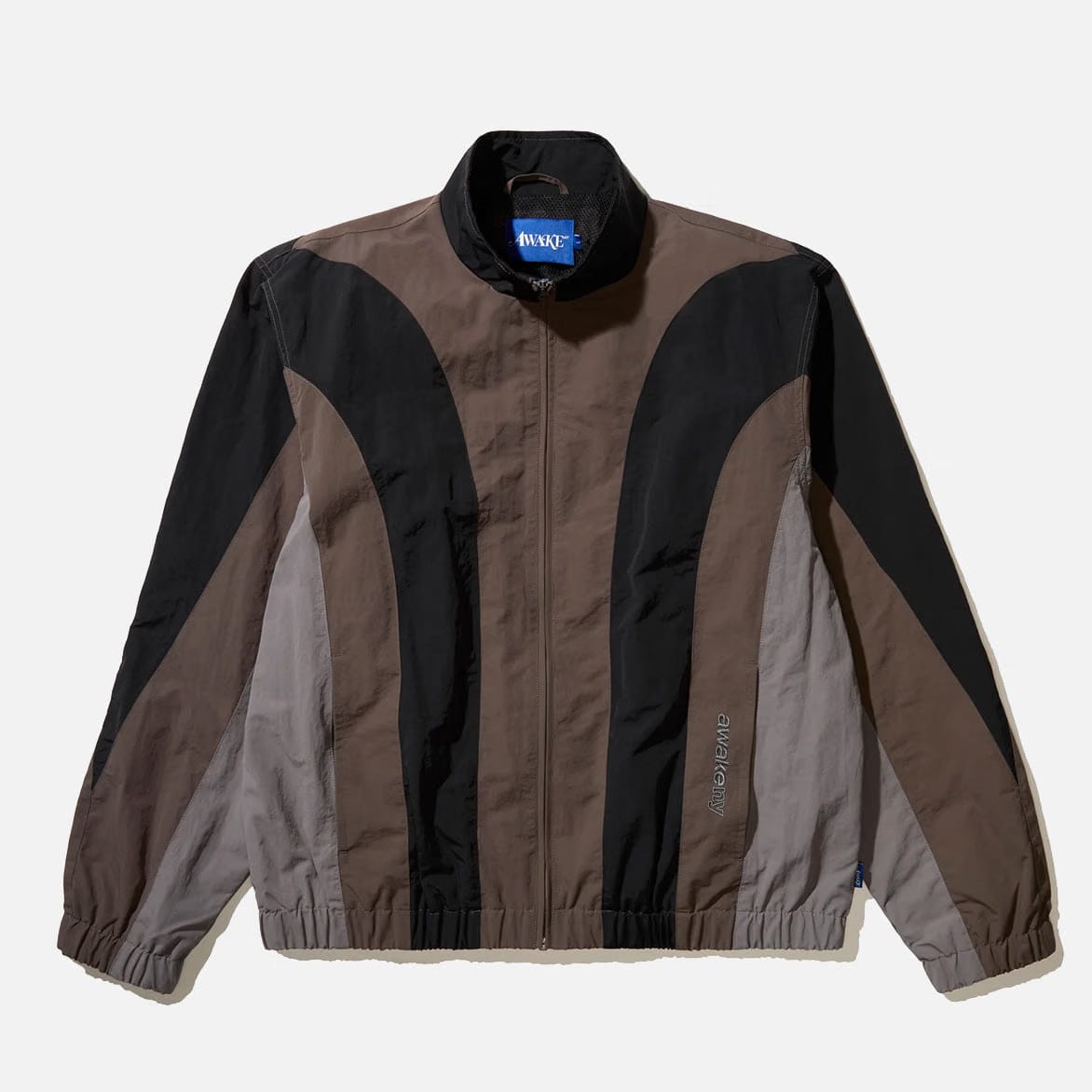 Awake NY PUSHERMAN TRACK JACKET - BLACK / BROWN