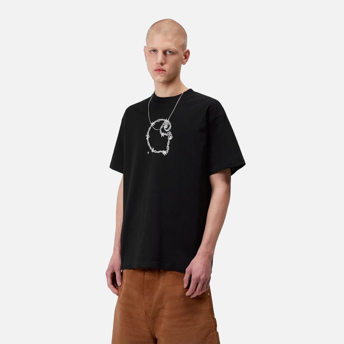 Carhartt WIP S/S BARBWIRE C T-SHIRT - BLACK